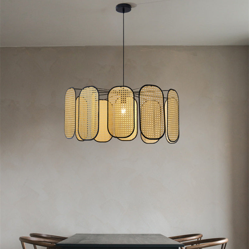 Vintage Natural Elegant Rattan Pendant Light