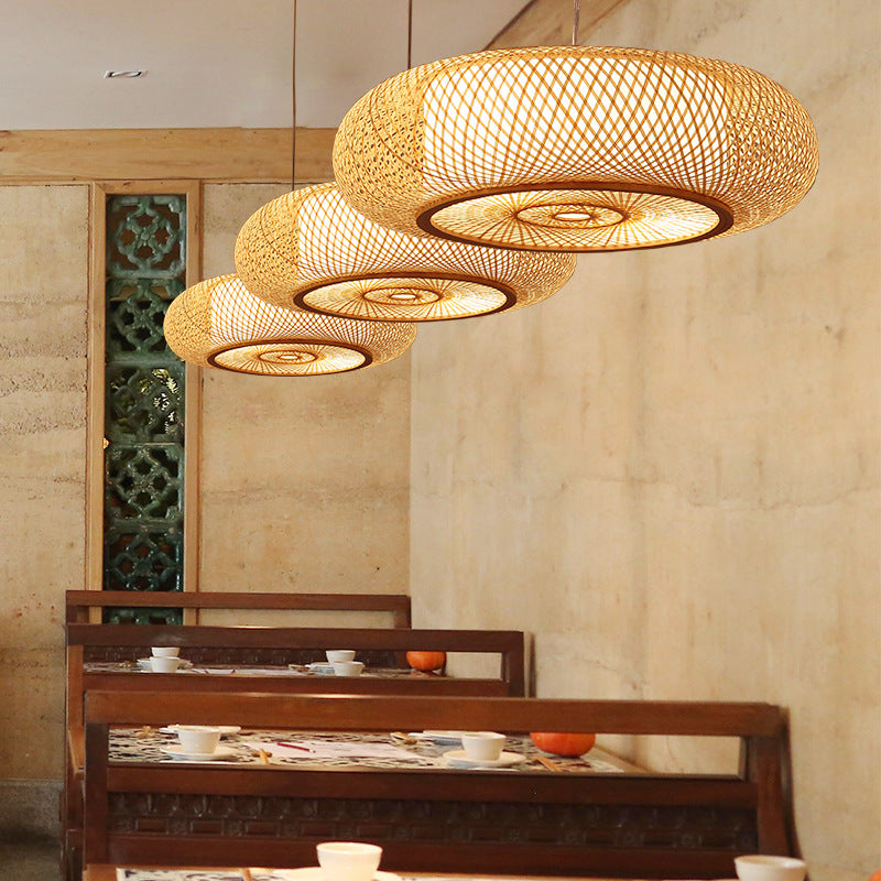 Traditional Handcrafted Bamboo Woven Hanging Pendant Lights