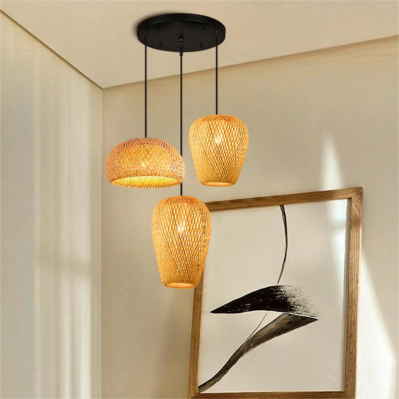 Handcrafted Bamboo Pendant Light Series