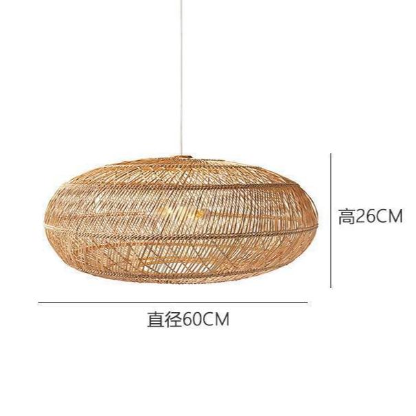 Rustic Elegance Rattan Hanging Pendant Light