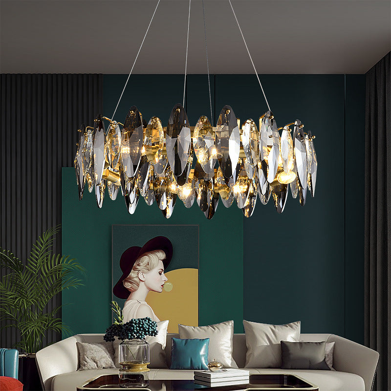 Scandinavian Luxe Crystal Pendant Light Modern LED Light Fixture