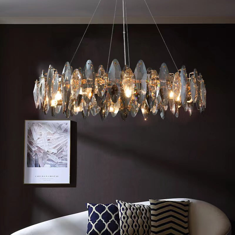 Scandinavian Luxe Crystal Pendant Light Modern LED Light Fixture