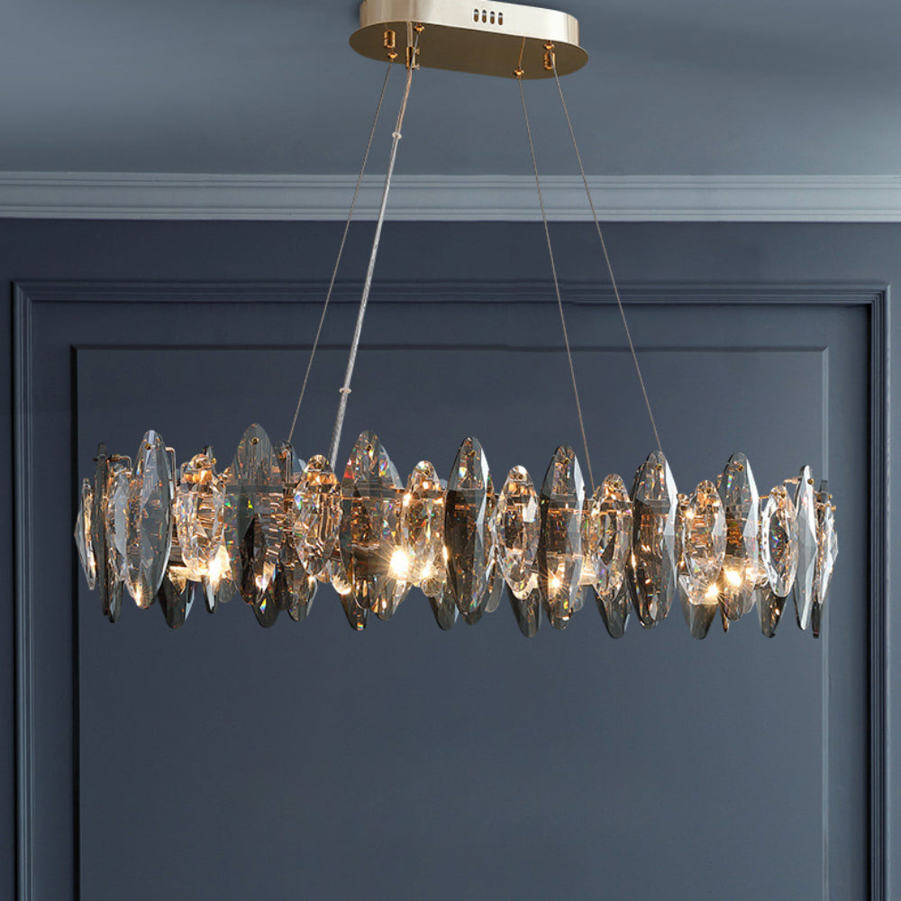 Scandinavian Luxe Crystal Pendant Light Modern LED Light Fixture