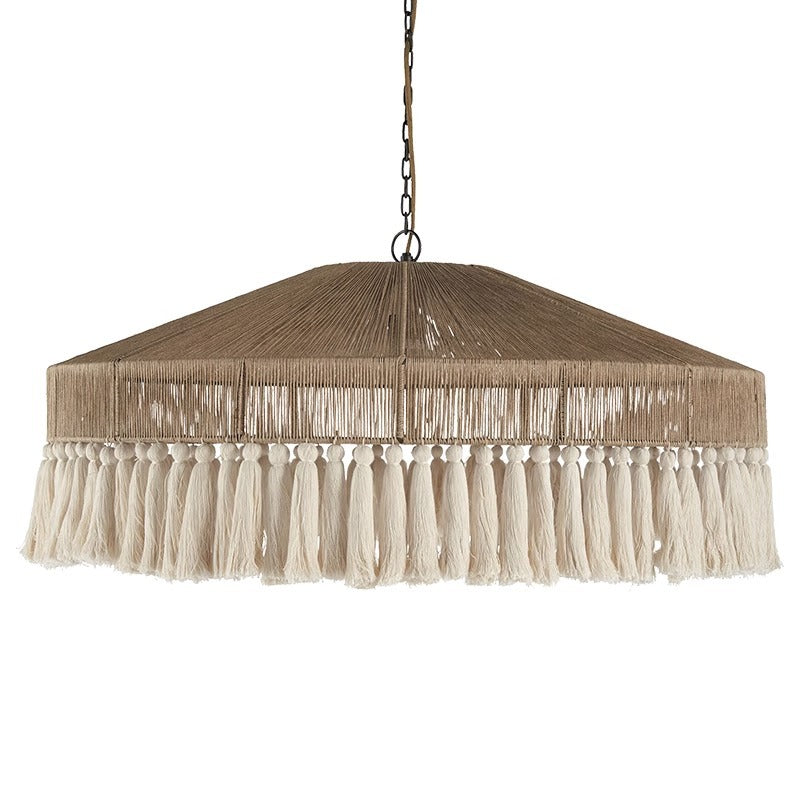 Bohemian Style Handcrafted Woven Hemp Rope Hanging Pendant Lights