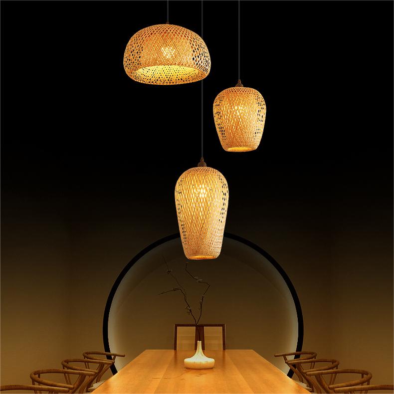 Handcrafted Bamboo Pendant Light Series