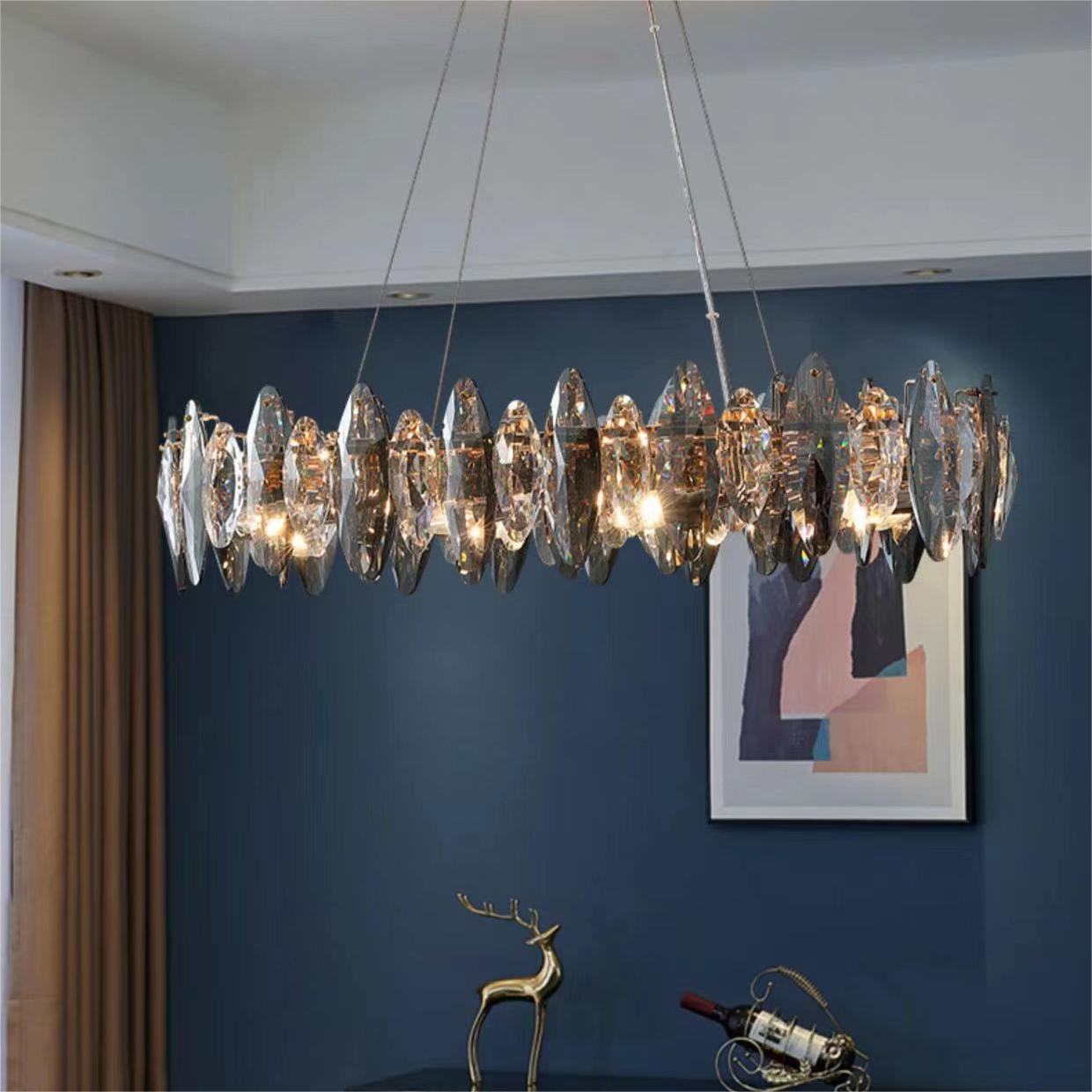 Scandinavian Luxe Crystal Pendant Light Modern LED Light Fixture