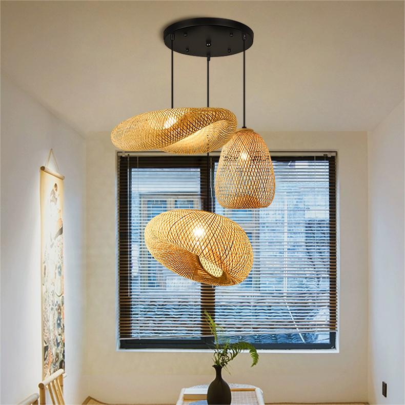 Handcrafted Bamboo Pendant Light Series