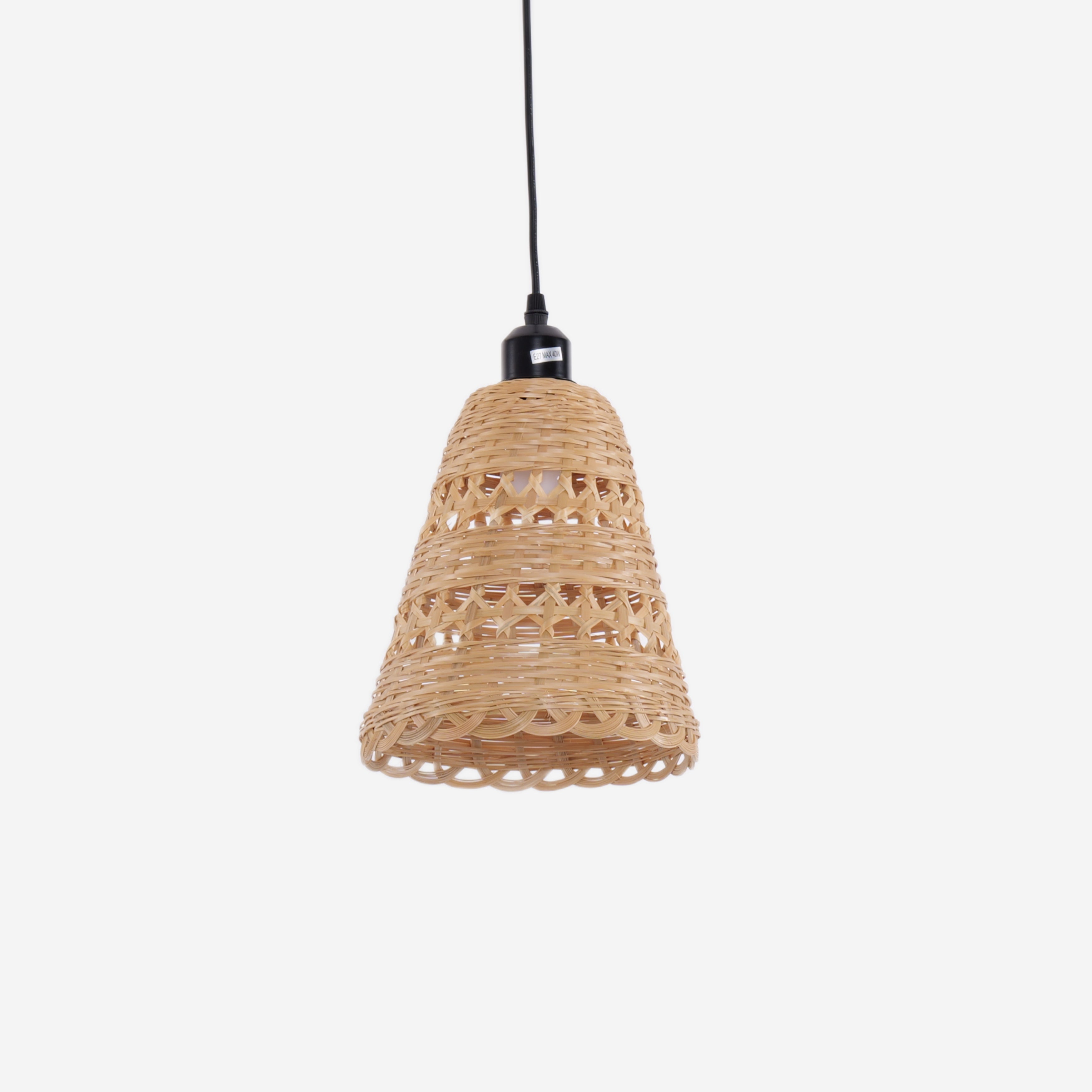 Natural Bamboo Pendant Light for Boho Home Decor