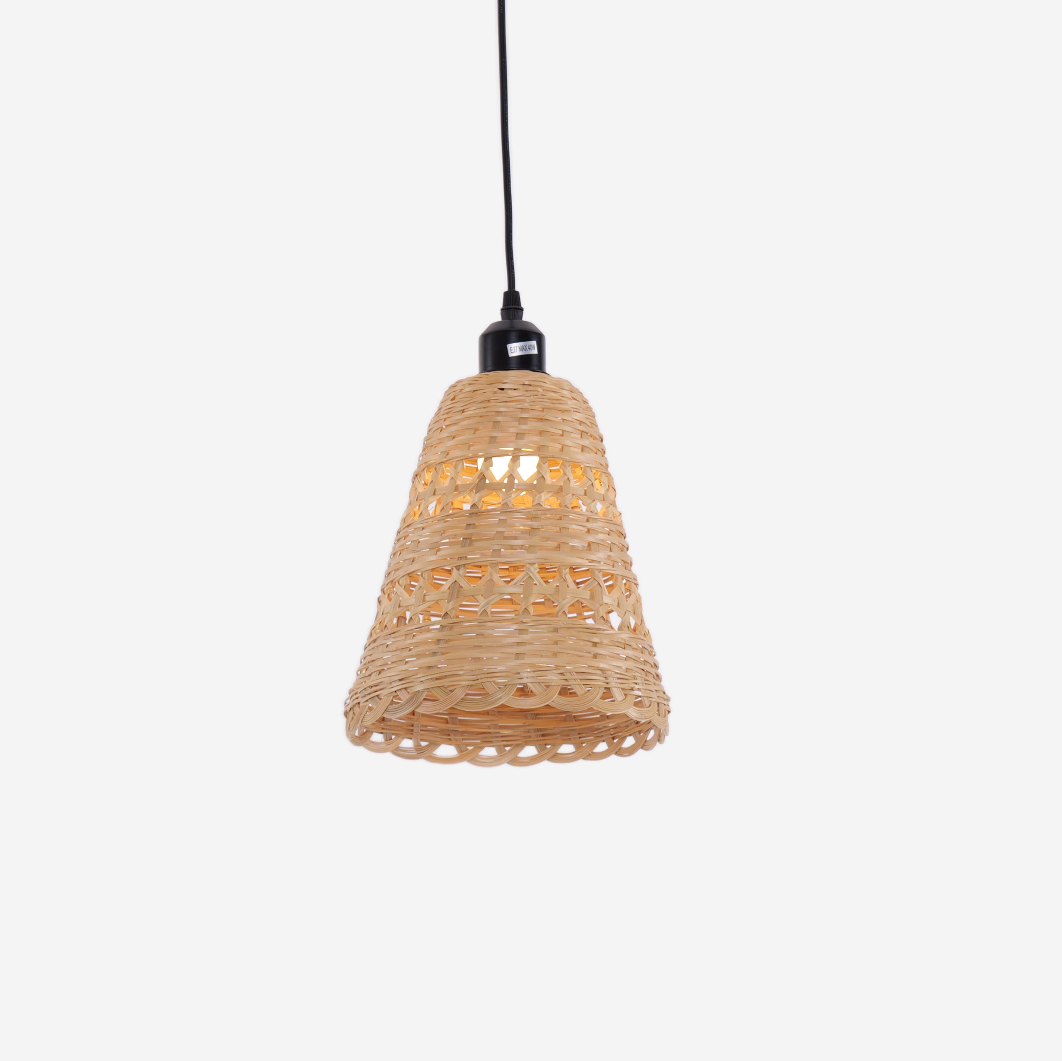 Natural Bamboo Pendant Light for Boho Home Decor