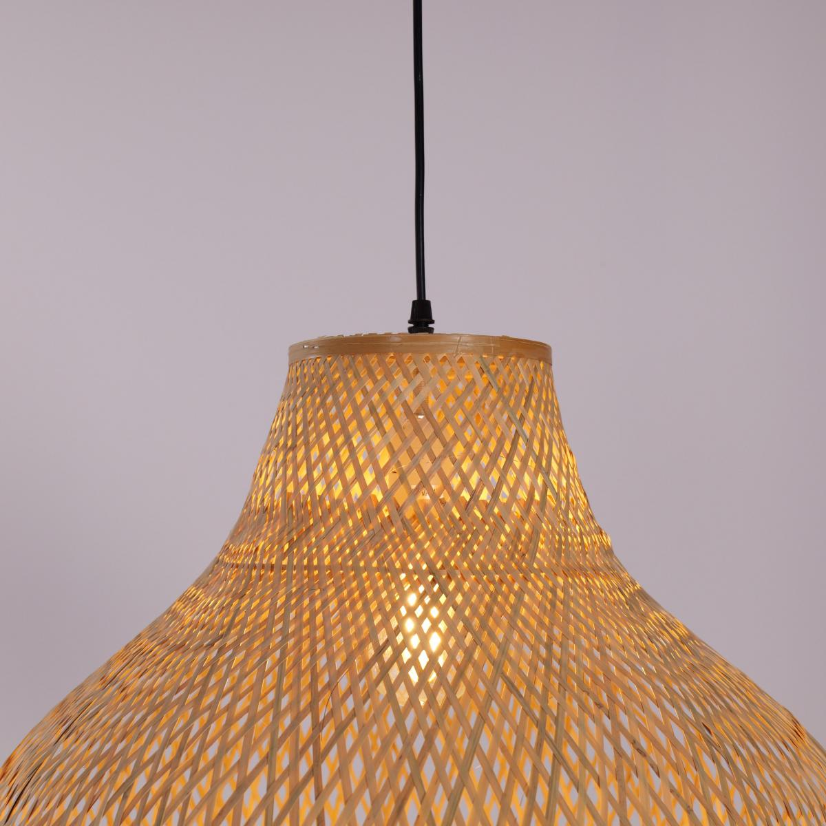 Distinctive Handcrafted Bamboo Gourd Decorative Pendant Light