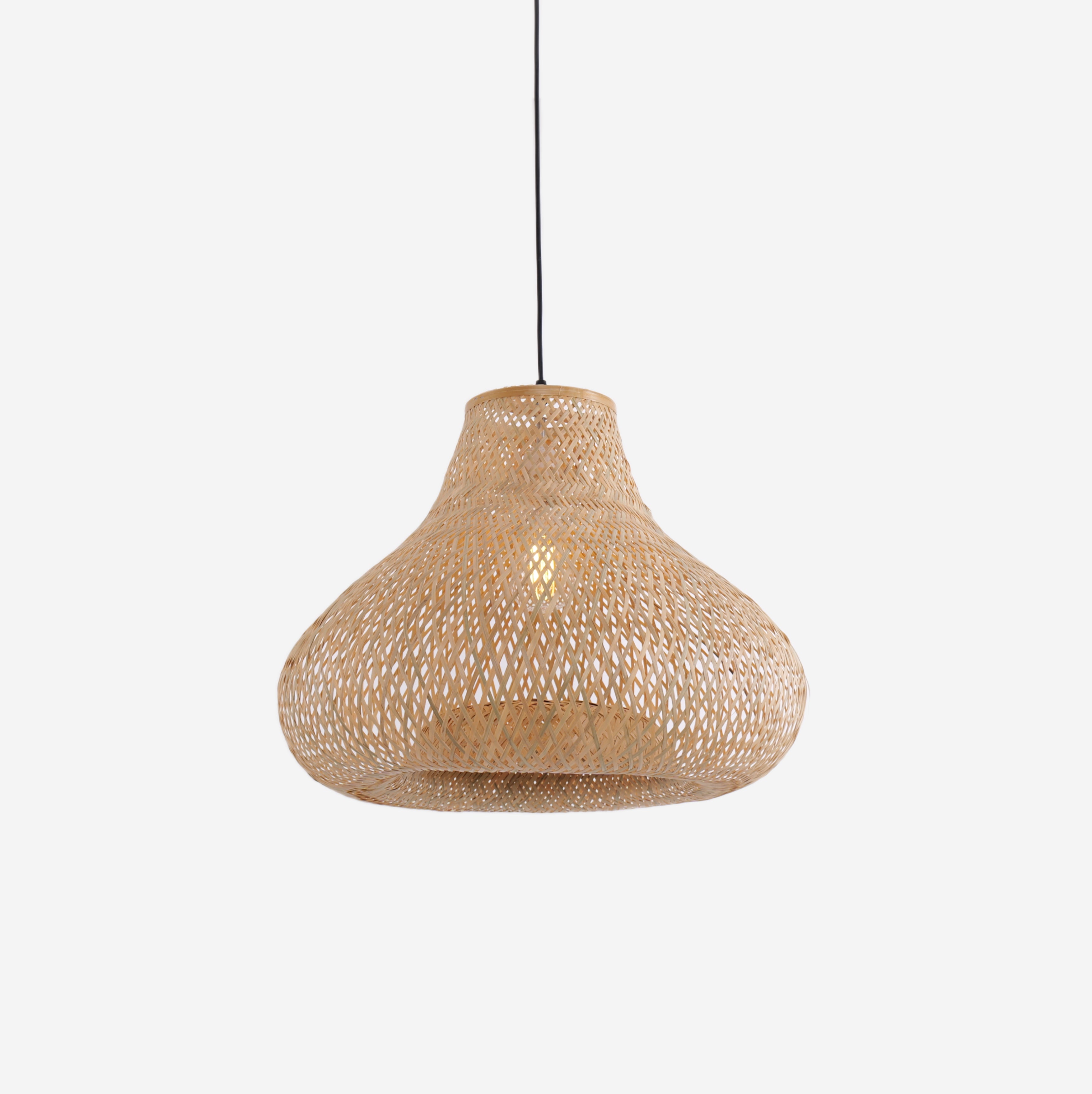 Distinctive Handcrafted Bamboo Gourd Decorative Pendant Light