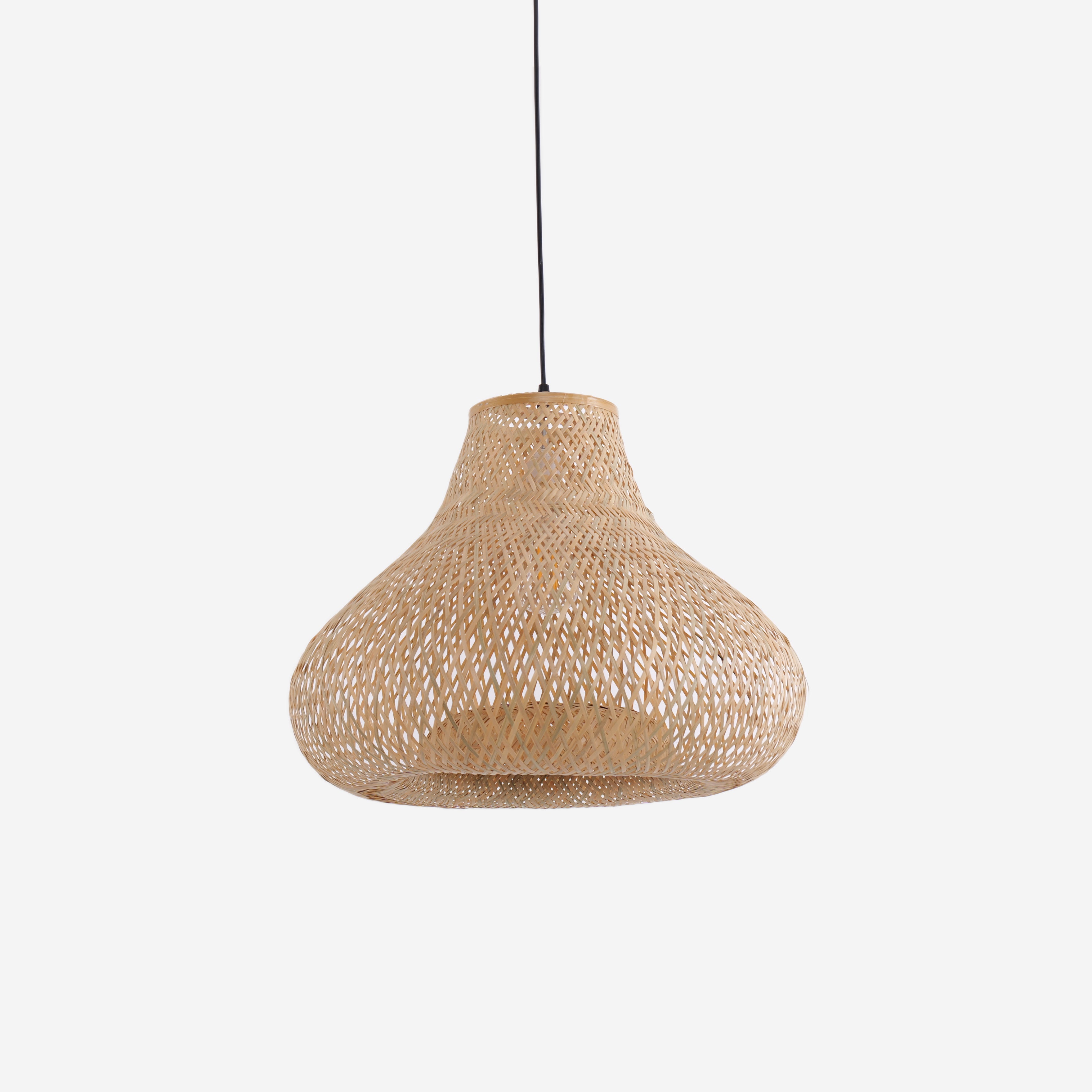 Distinctive Handcrafted Bamboo Gourd Decorative Pendant Light