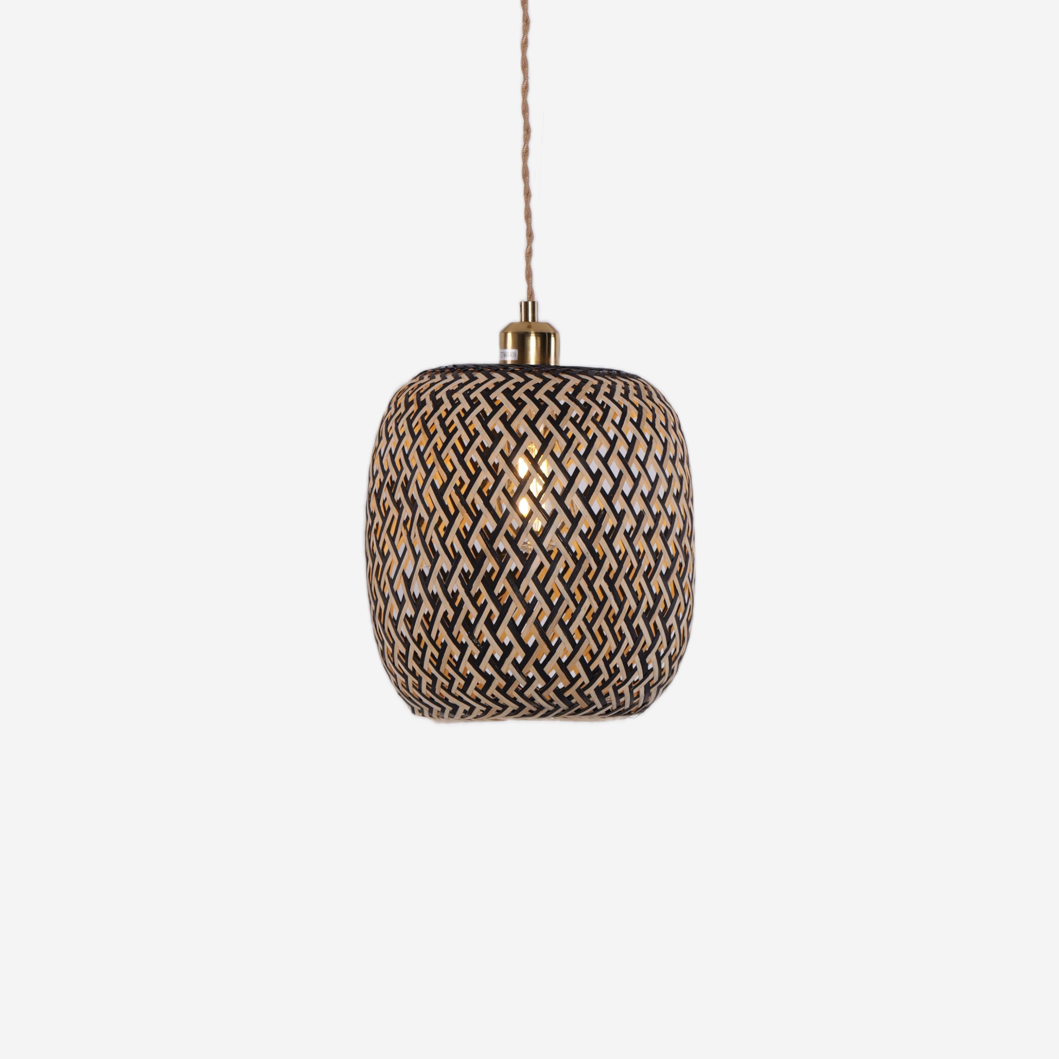 Rounded Bamboo Pendant Light for Modern Spaces