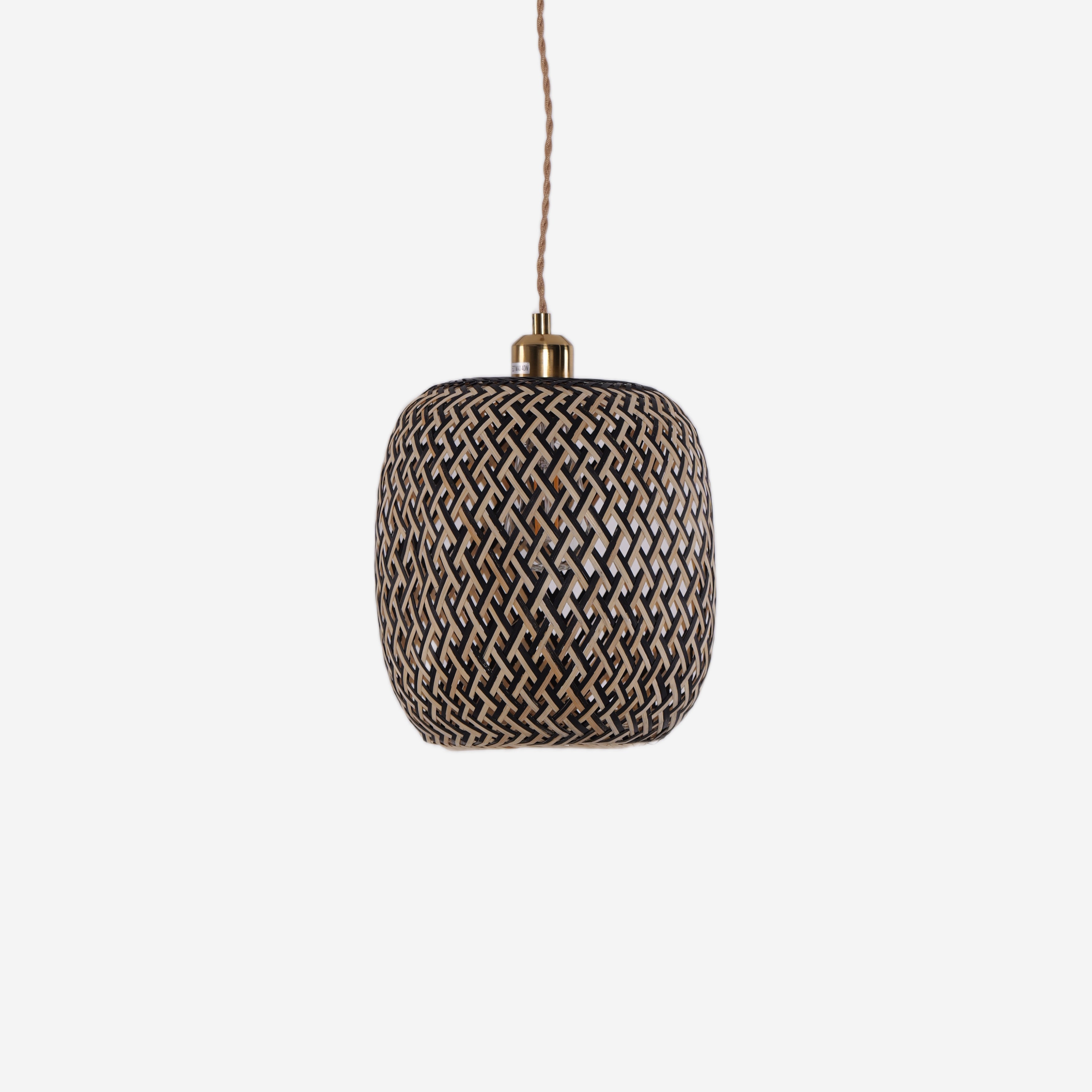 Rounded Bamboo Pendant Light for Modern Spaces