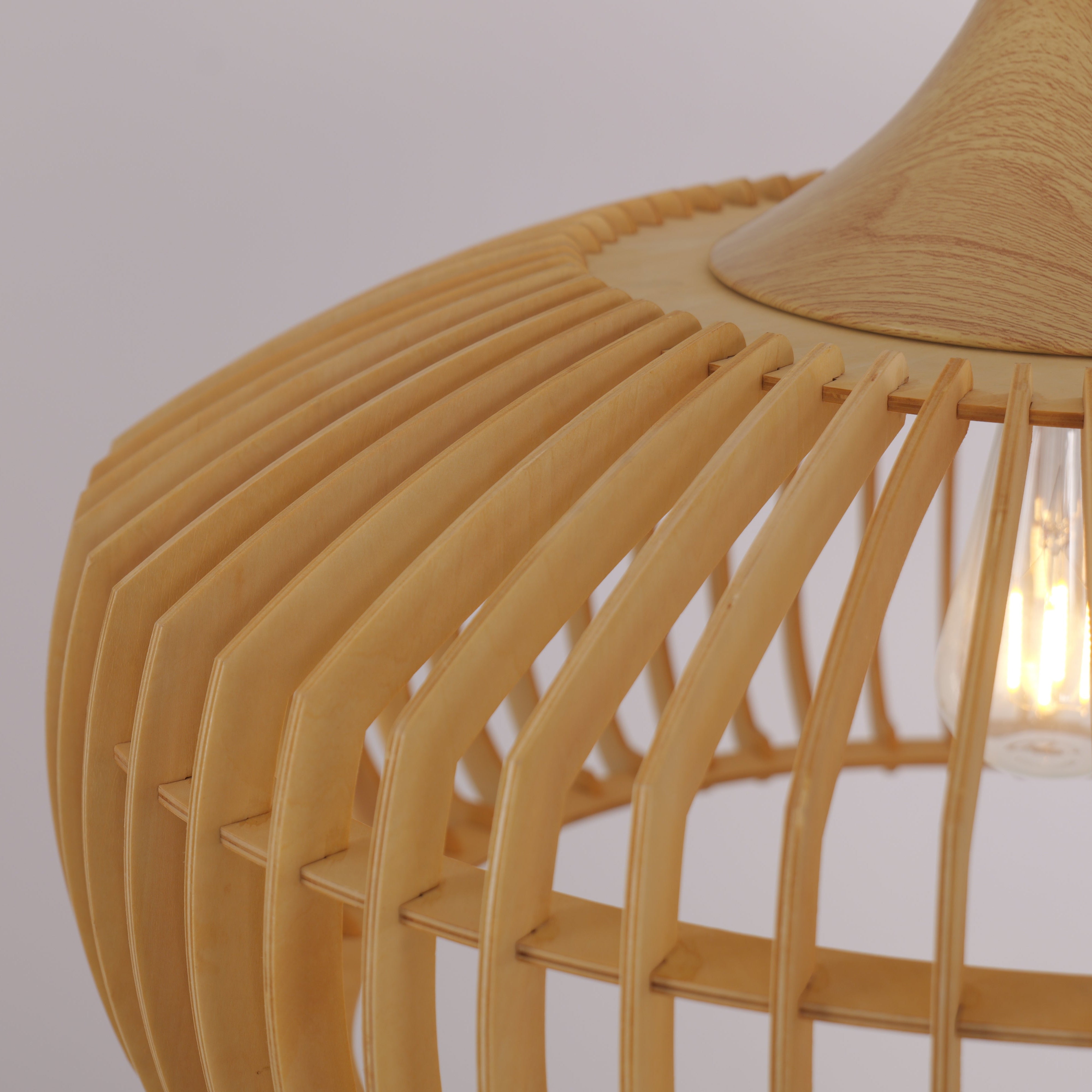 wood pendant light