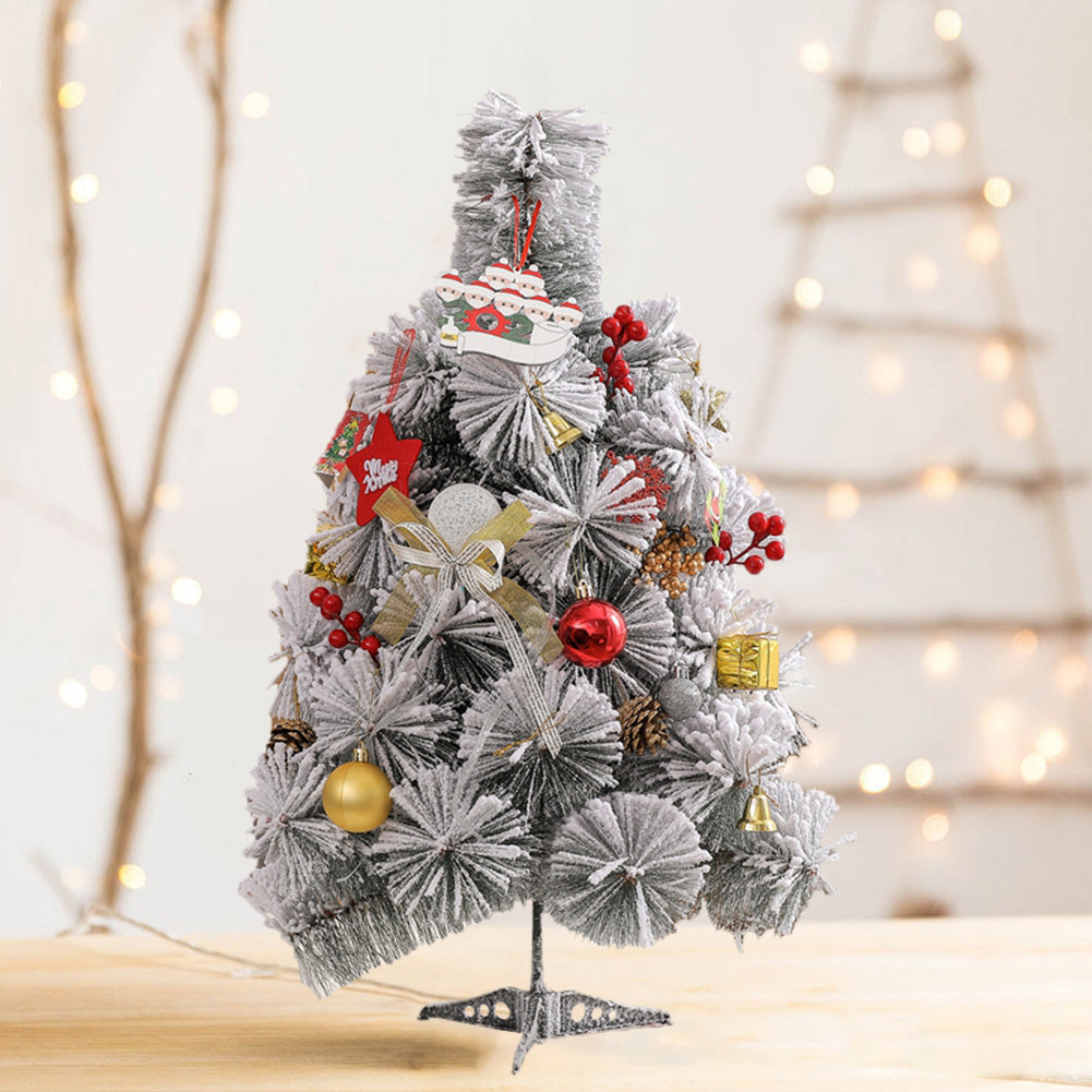 Mini DIY Christmas Tree With LED Light Tabletop Ornament