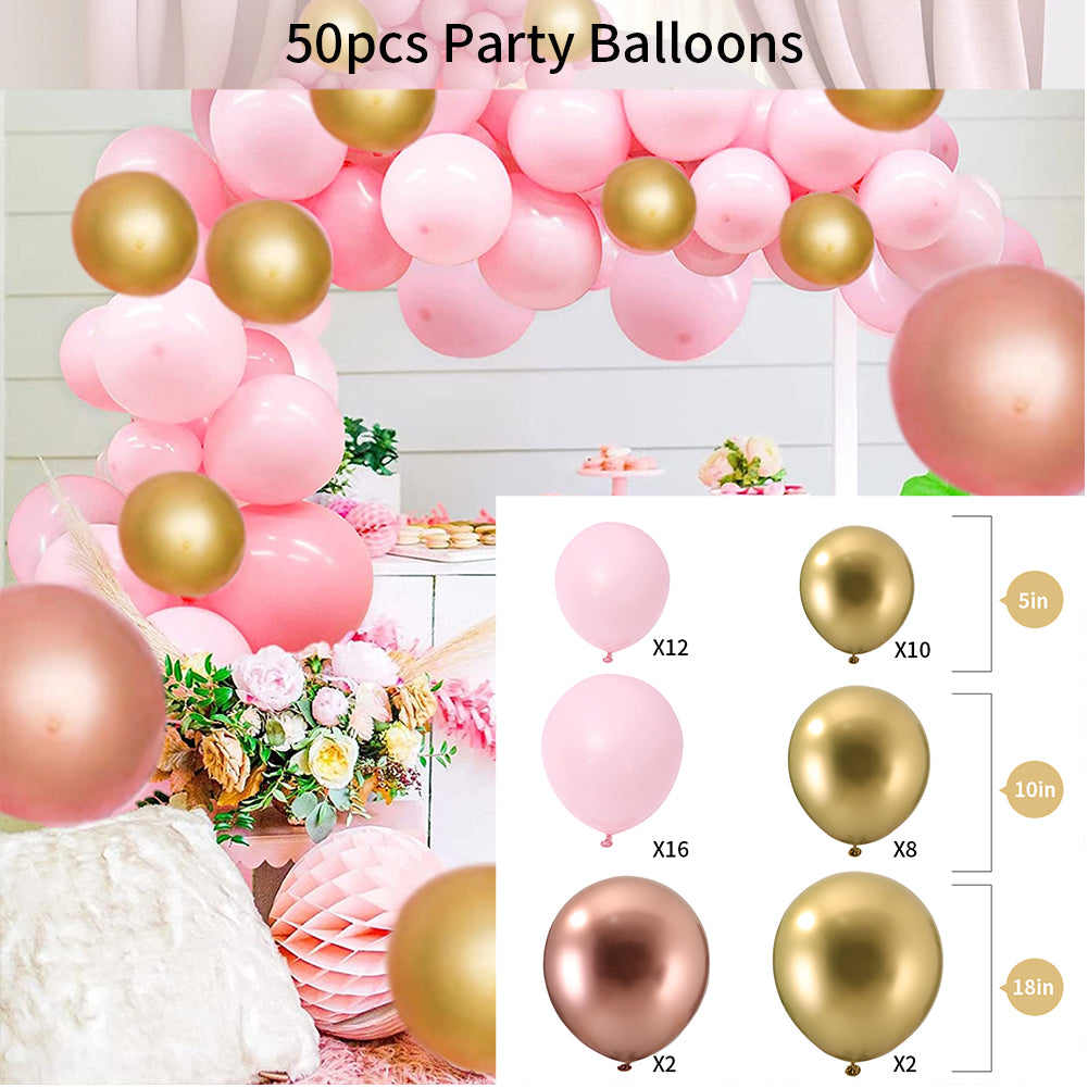 50pcs Wedding Birthday Background Wall Scene Decoration Balloon Combination Set 2
