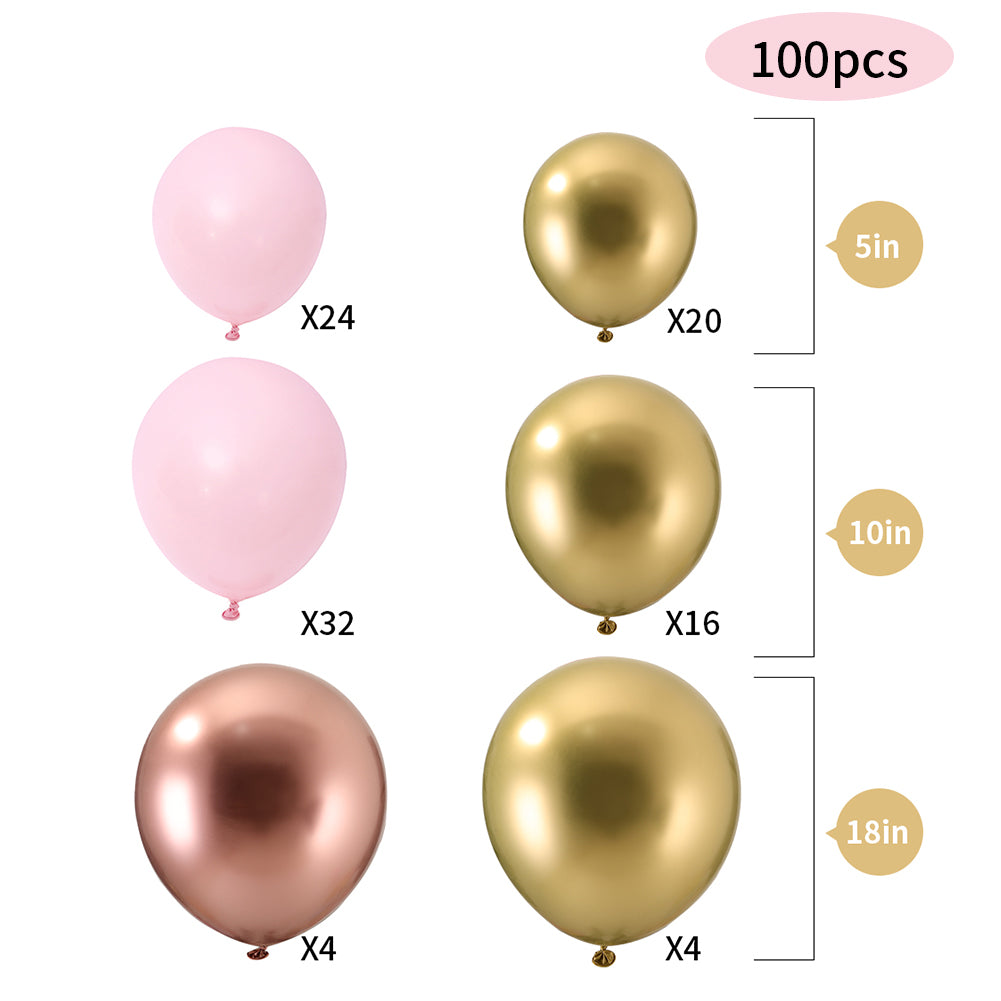 100pcs Wedding Birthday Background Wall Scene Decoration Balloon Combination Set 2