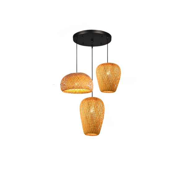 Handcrafted Bamboo Pendant Light Series