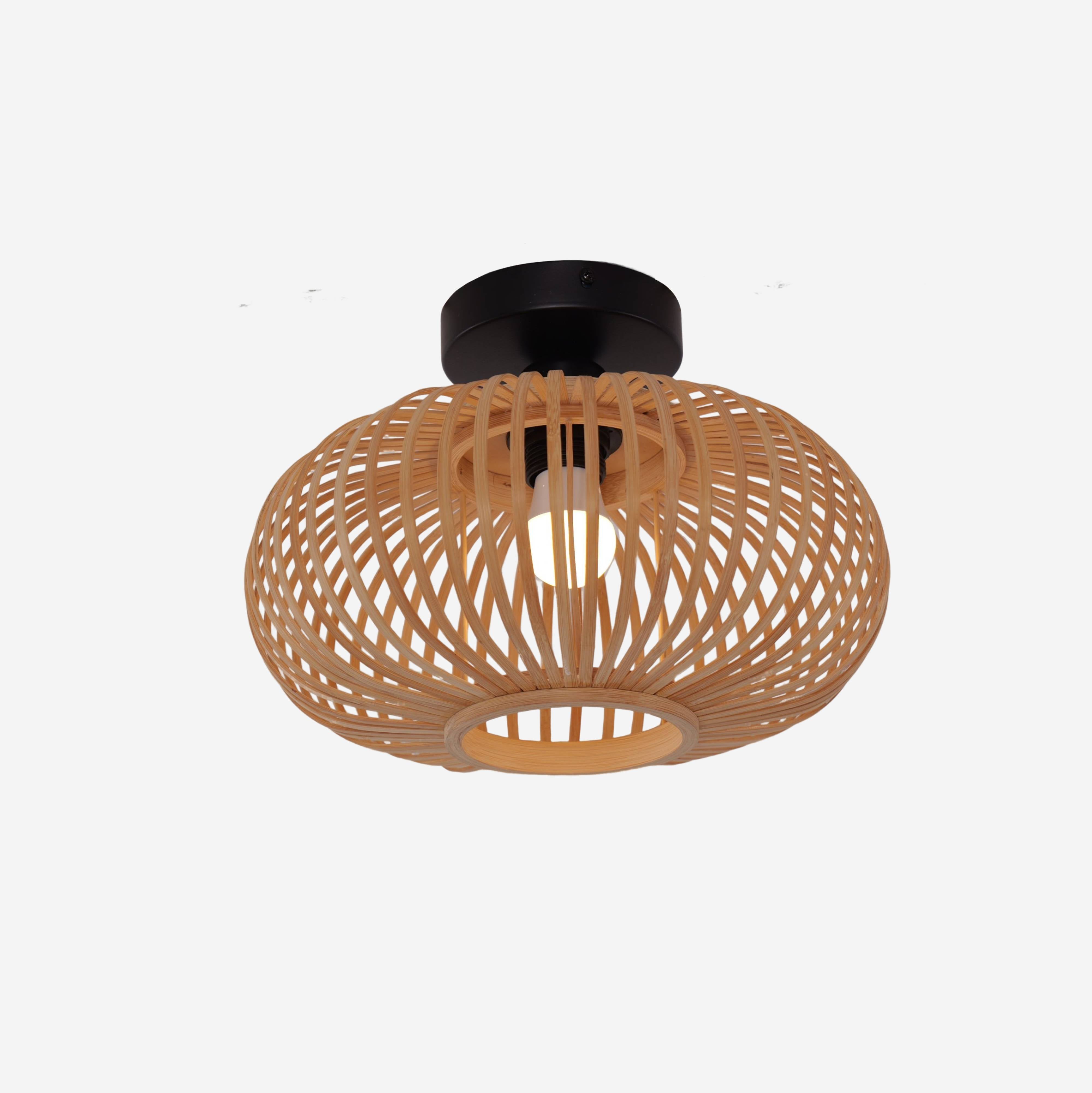 Highly Cost-Effective Natural Woven Bamboo Ceiling Light