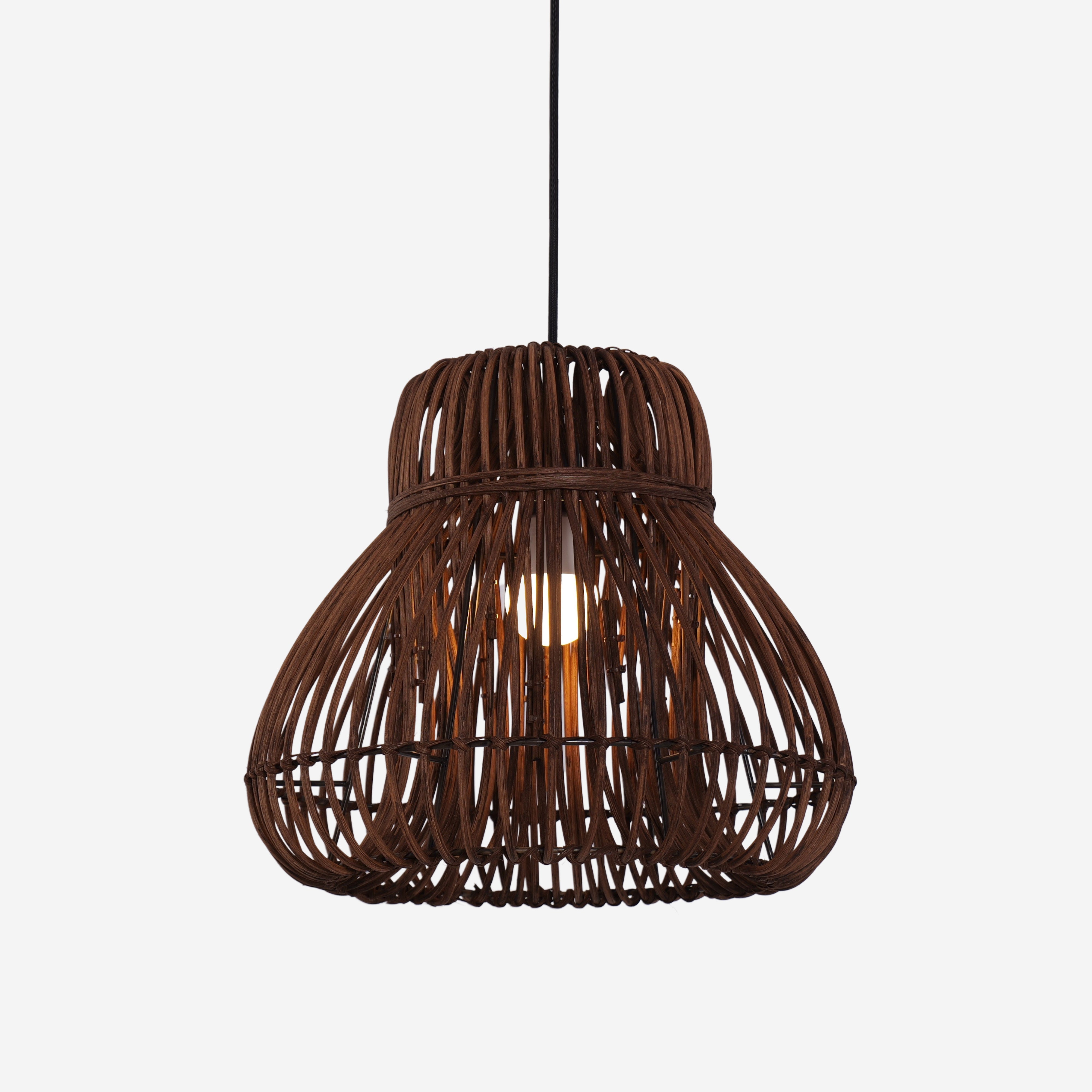 Natural Woven Rattan Pendant Light for Rustic Interiors