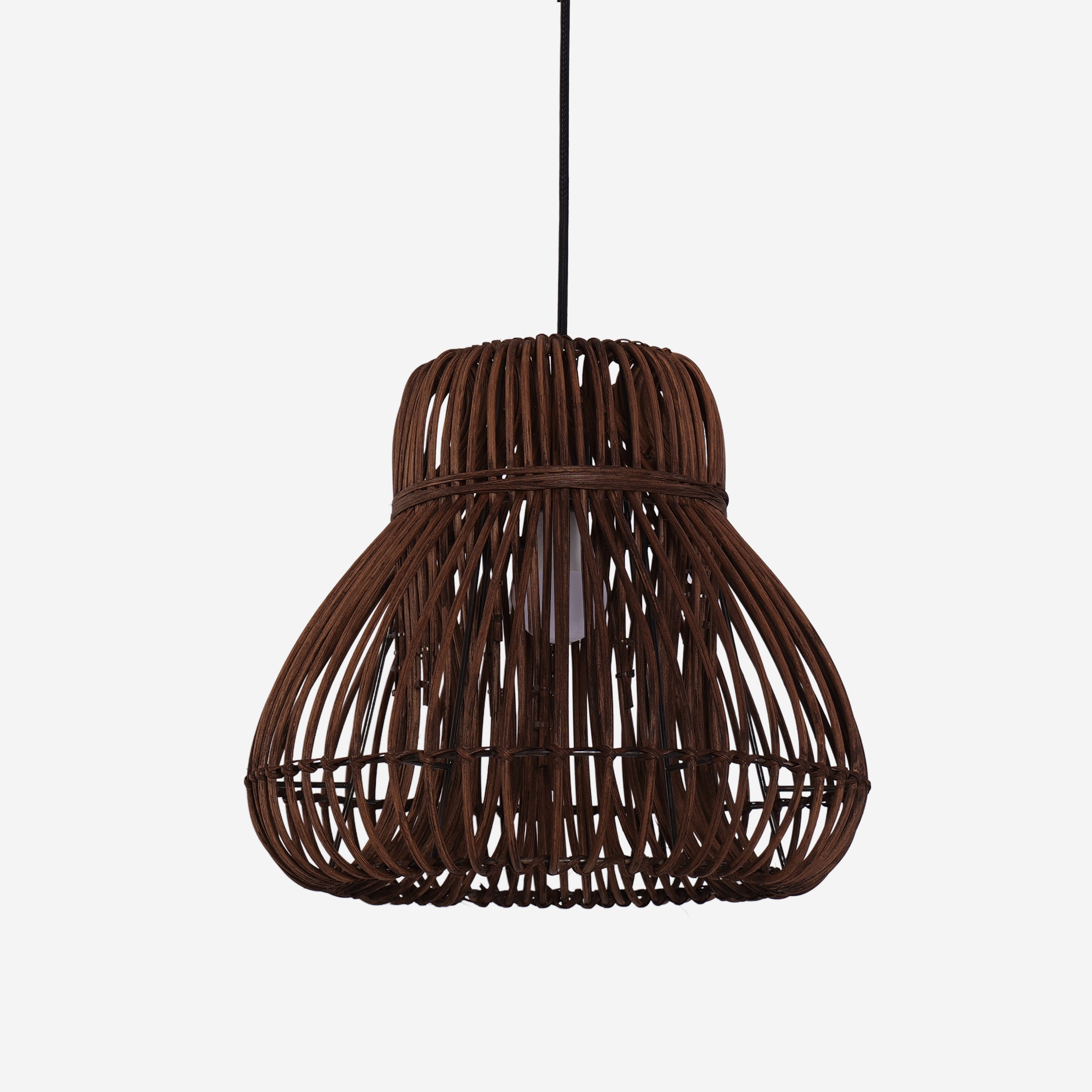 Natural Woven Rattan Pendant Light for Rustic Interiors