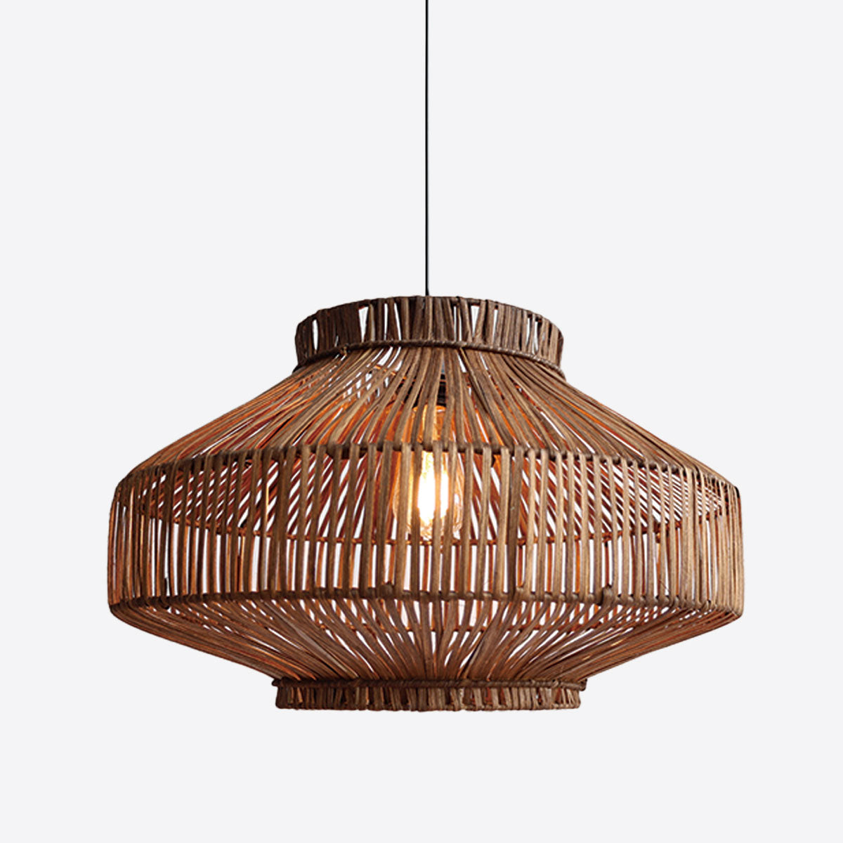 Natural Woven Rattan Pendant Light for Modern Boho Interiors