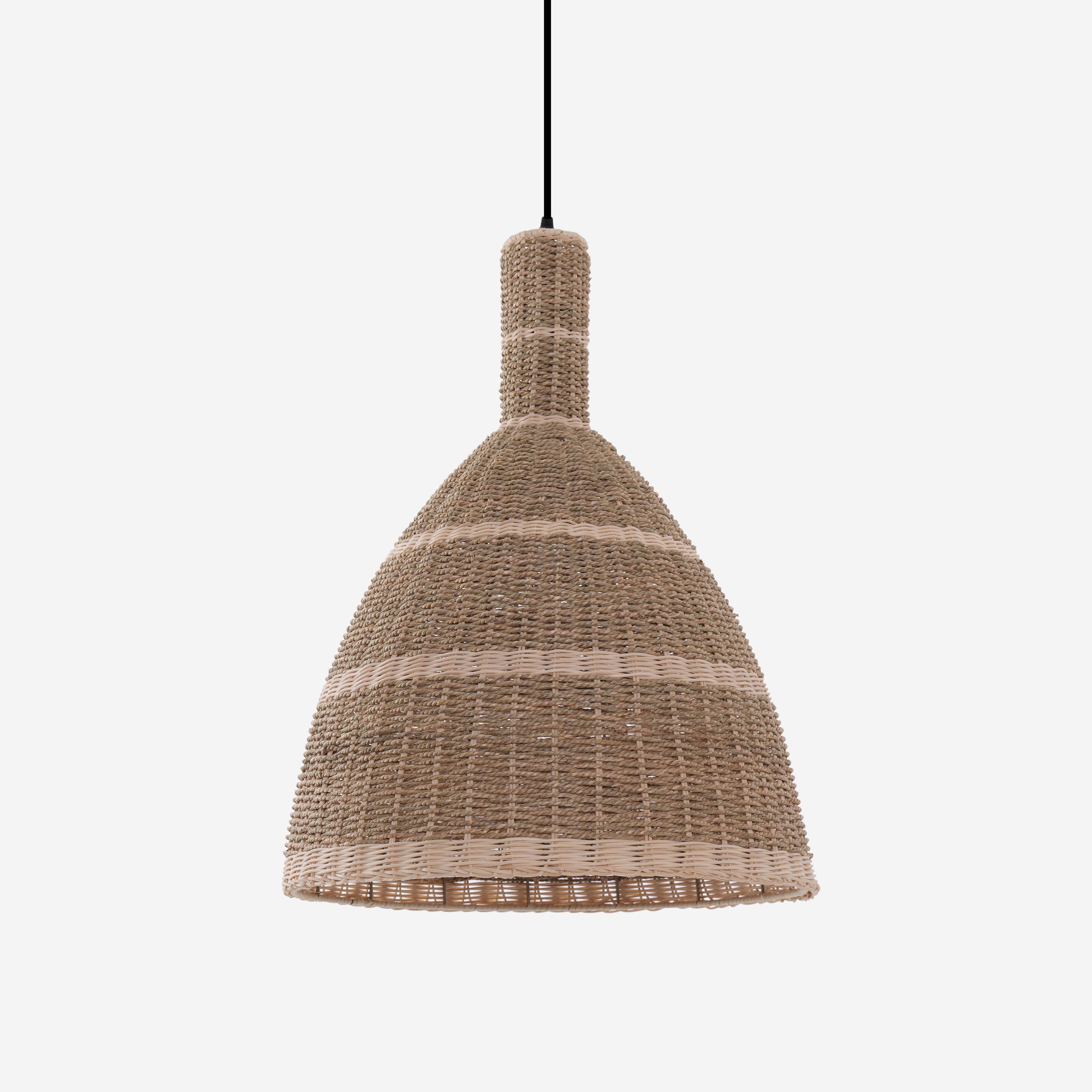 Natural Woven Grass Dome Pendant Light for Cozy Interiors