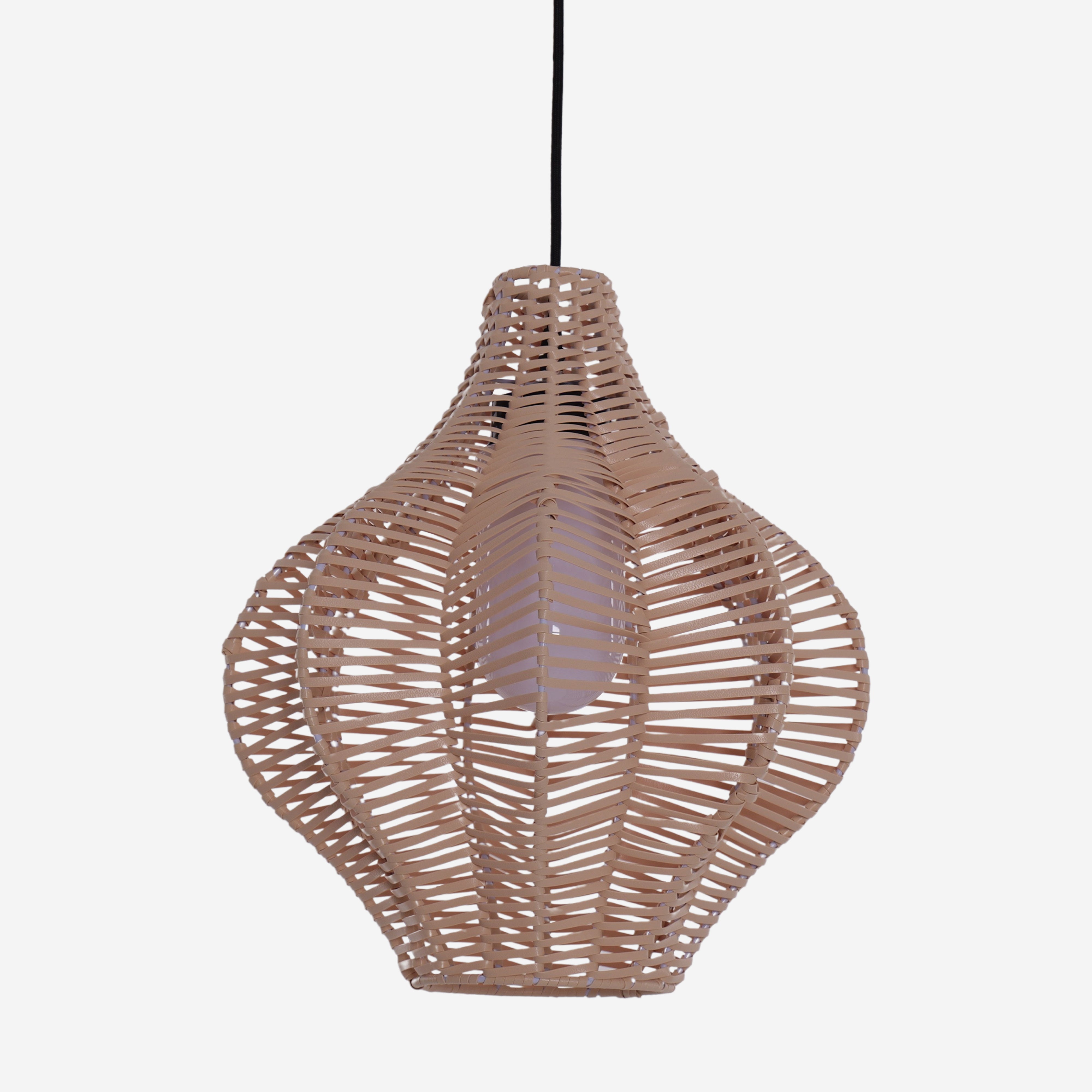 Minimalist Handmade Wooden Rattan Pendant Light