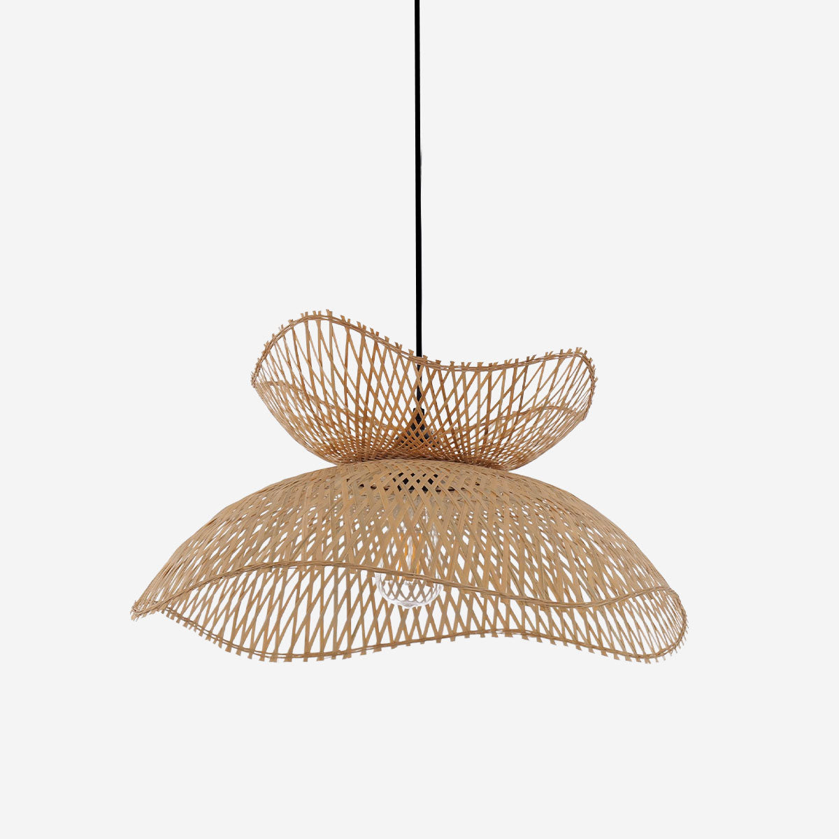 Natural Bamboo Woven Pendant Light for Cozy Interiors