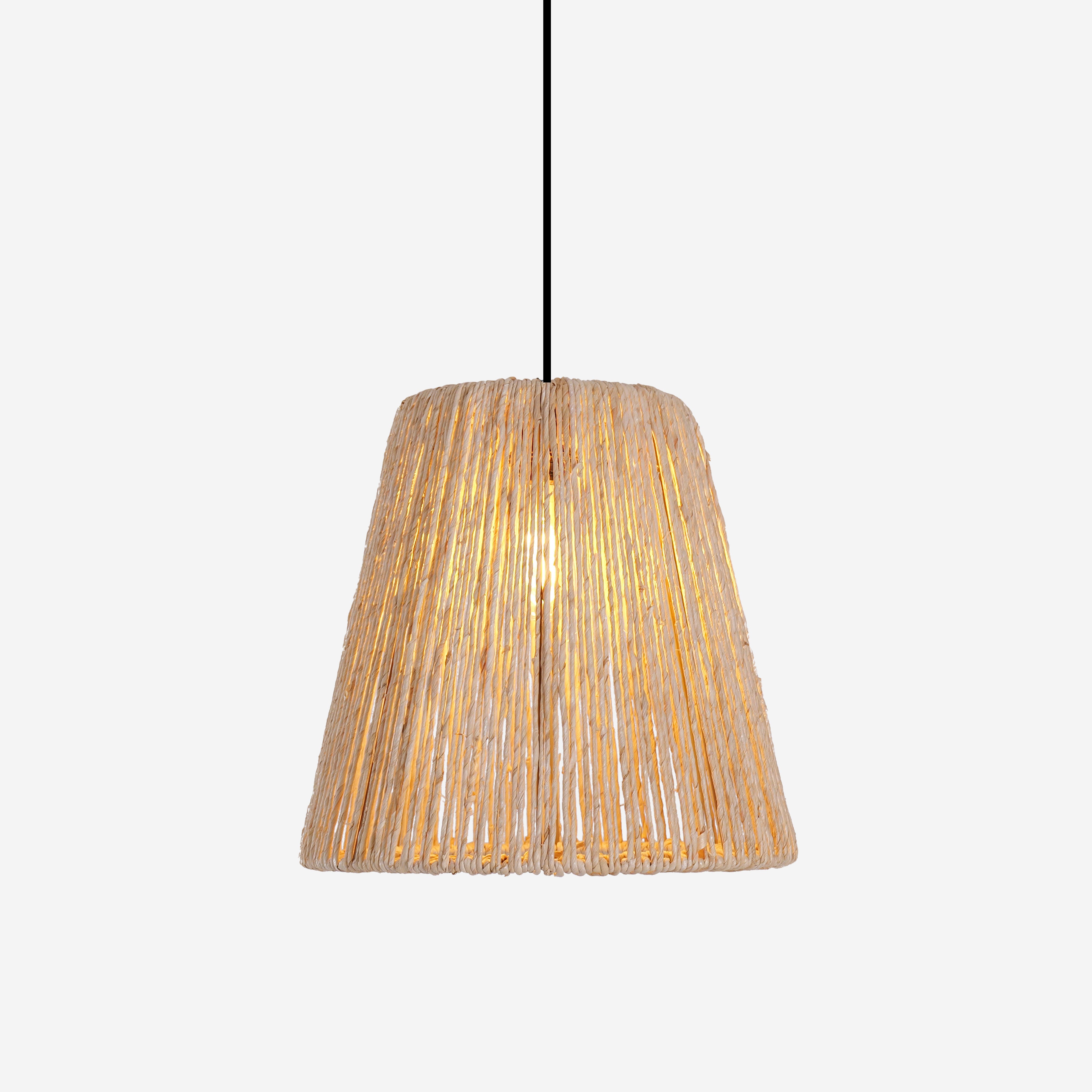 Rustic Hemp Rope Woven Pendant Light for Cozy Interiors