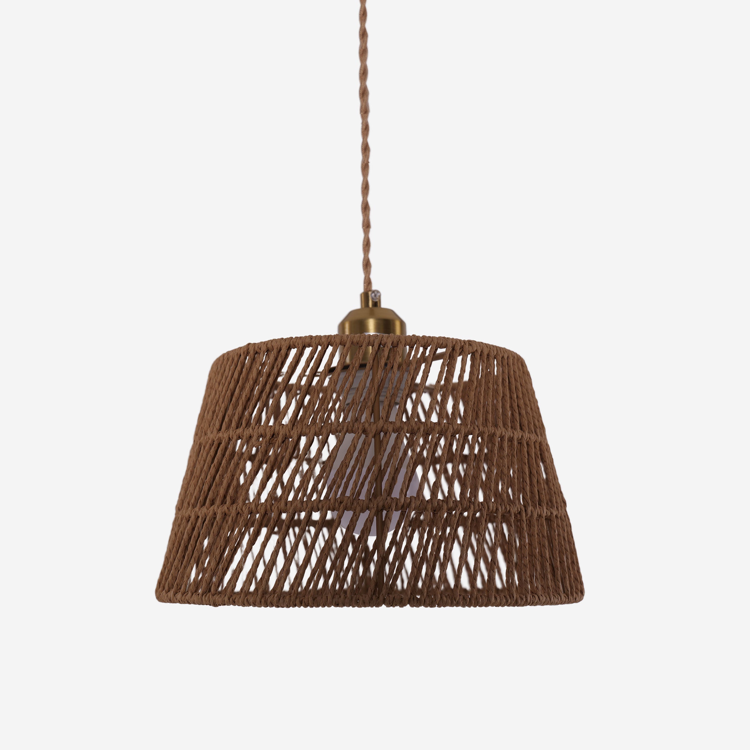 Handcrafted Warm Rustic Paper Rope Pendant Light