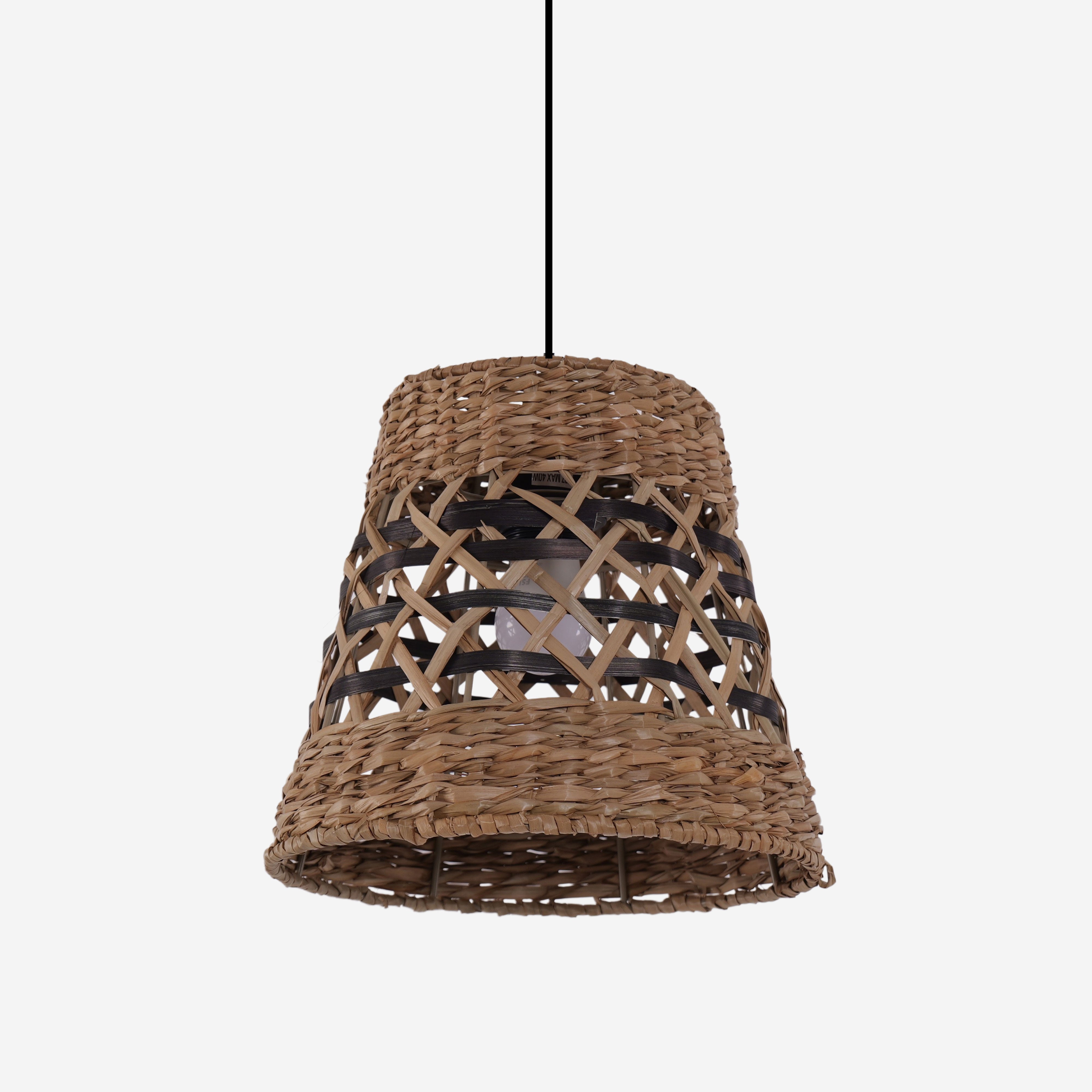 Handwoven Paper Rope Pendant Light  Bohemian Rustic Charm