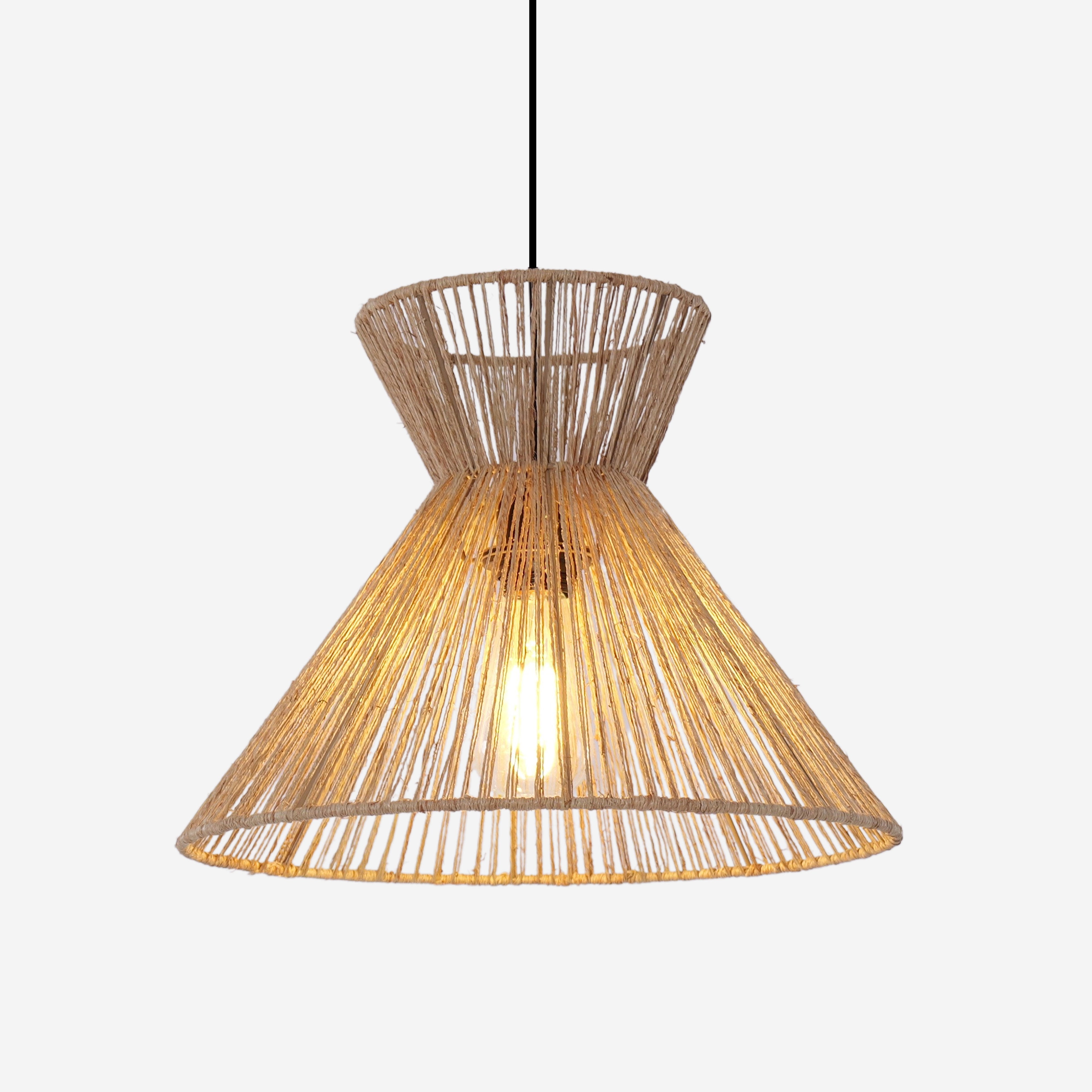 Handcrafted Paper Rope Pendant Light  for Cozy Living Spaces