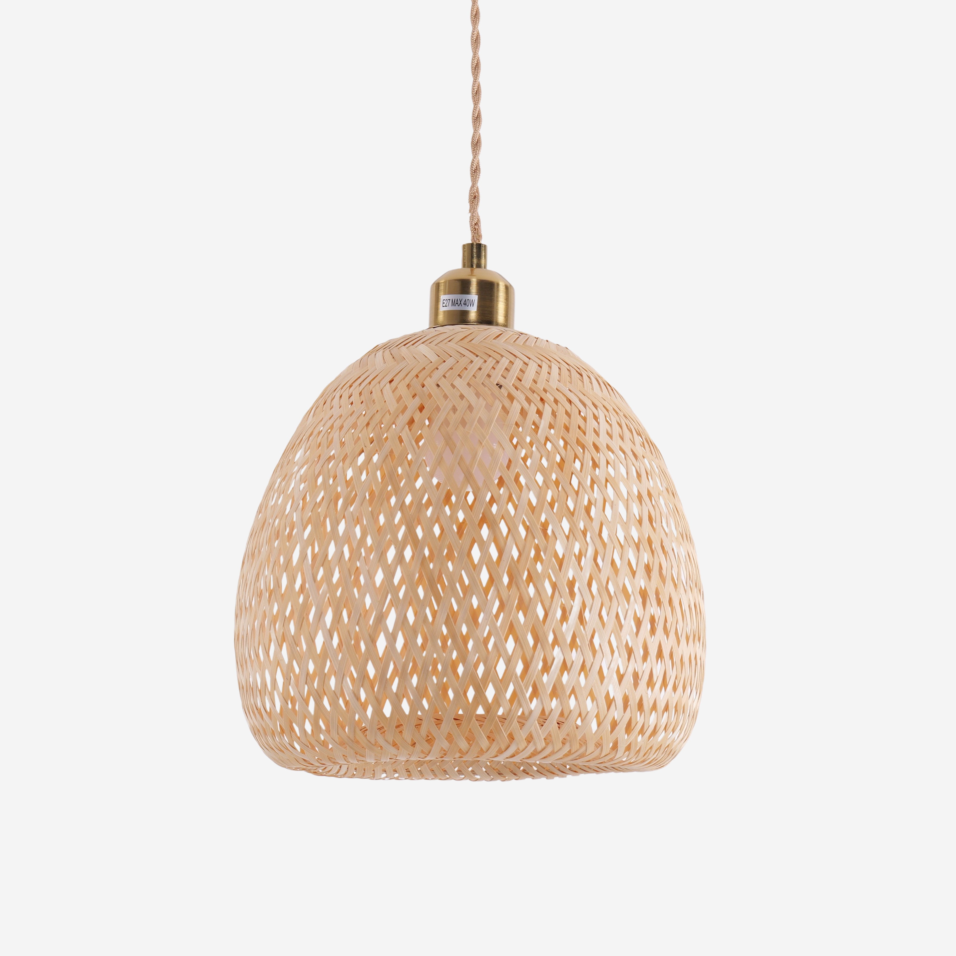 Handwoven Bamboo Pendant Light Natural Elegance for Warm Ambient Spaces