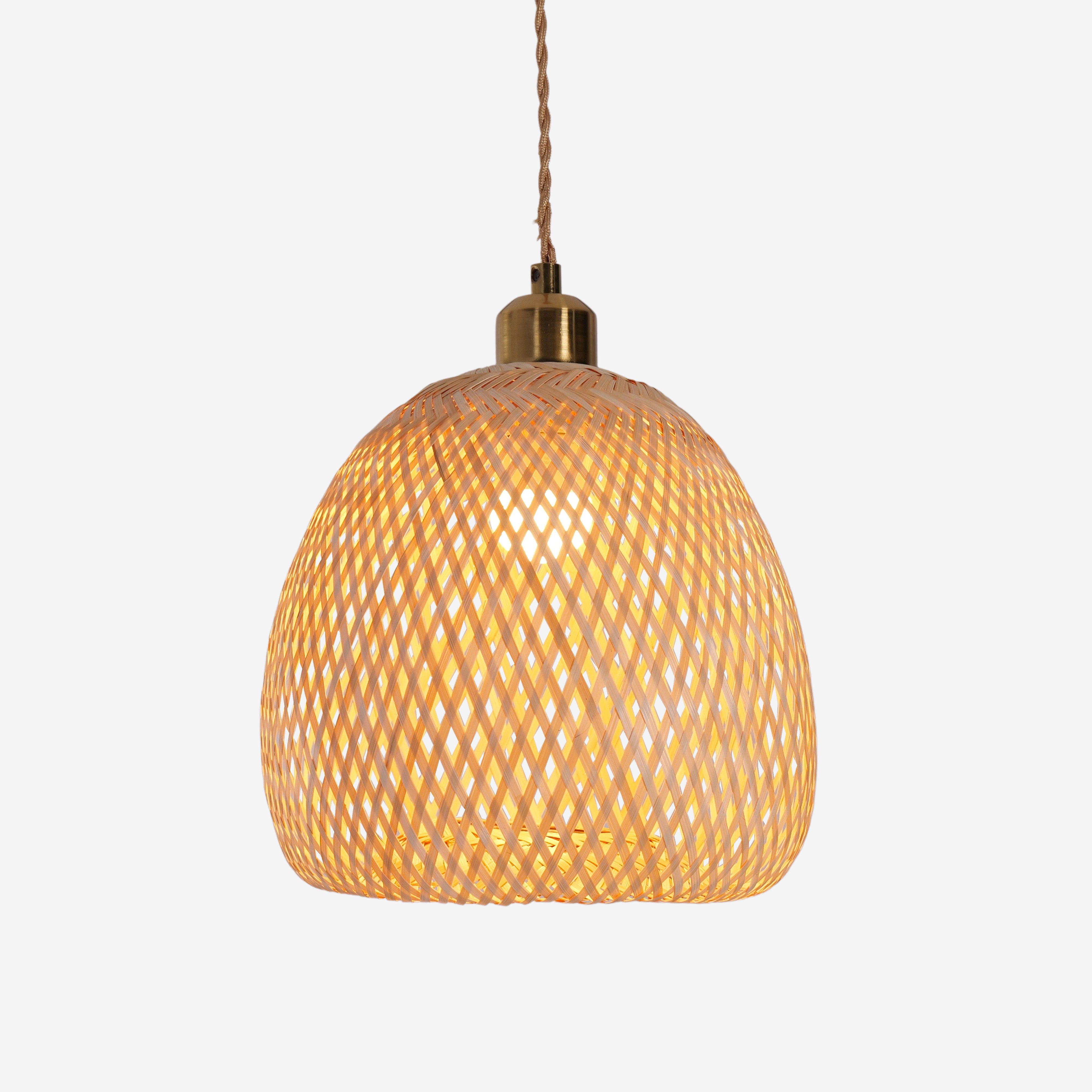 Handwoven Bamboo Pendant Light Natural Elegance for Warm Ambient Spaces