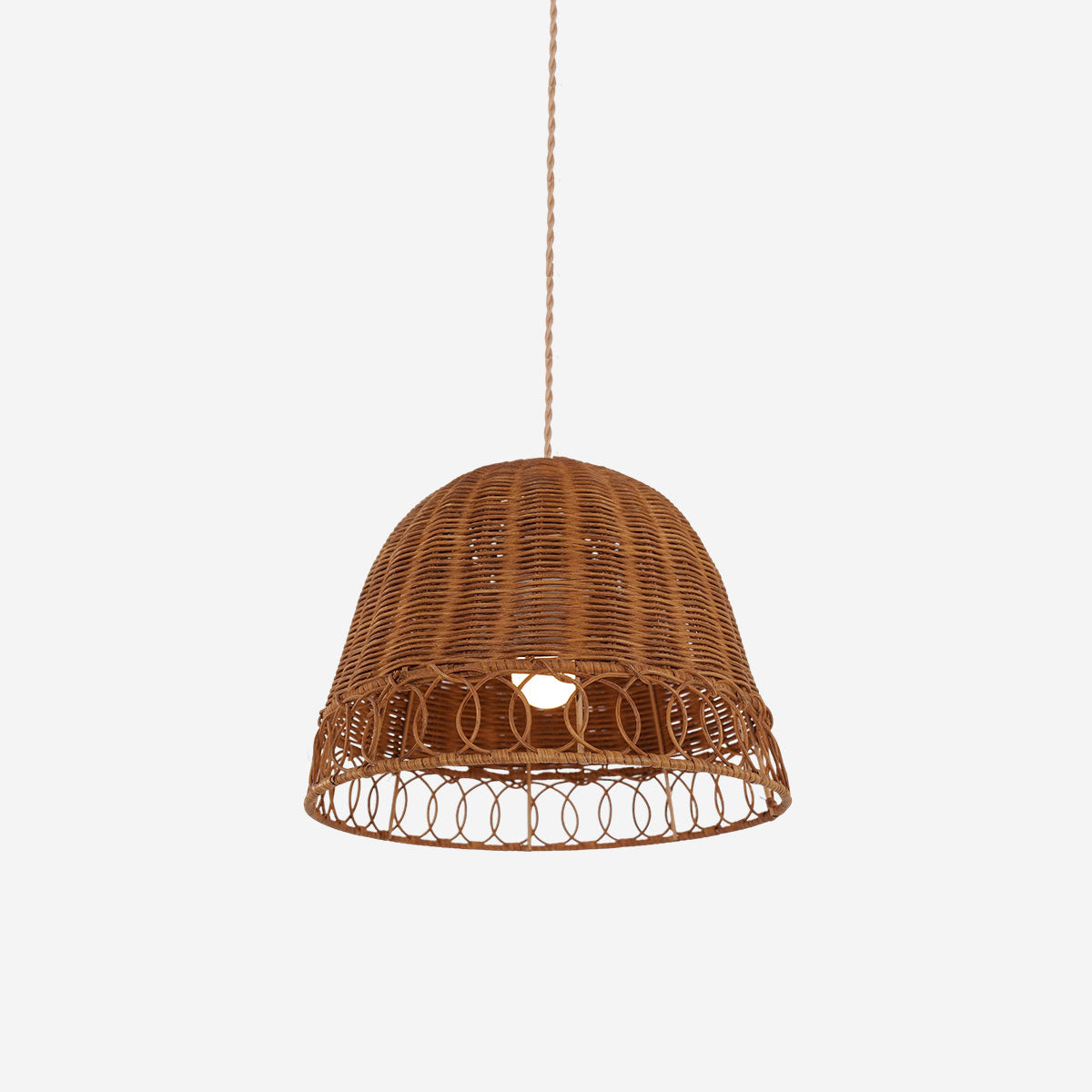 Handwoven Rattan Pendant Light for Cozy Living Spaces