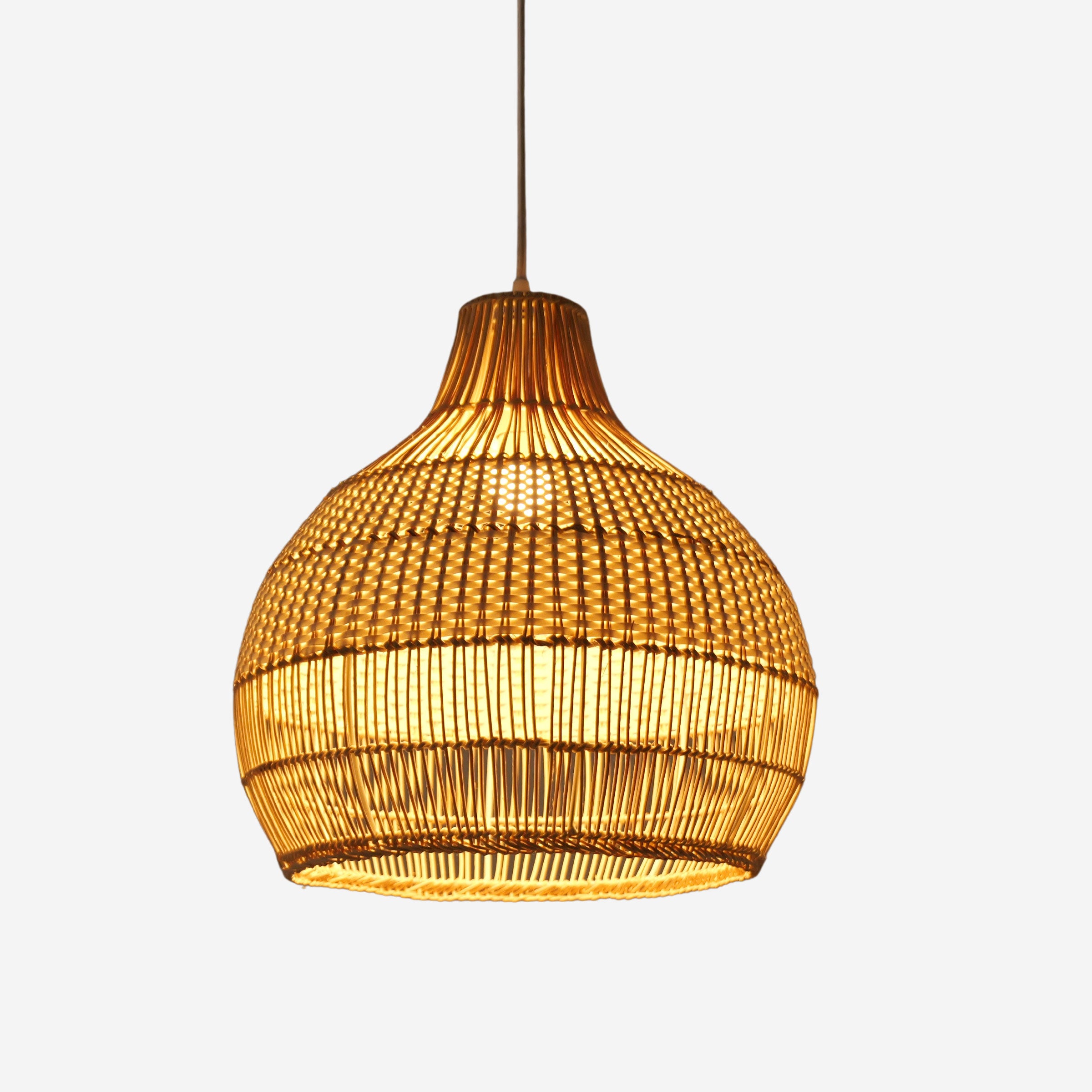 Rattan Pendant Light Woven Country Retro Handwoven Lighting Fixture