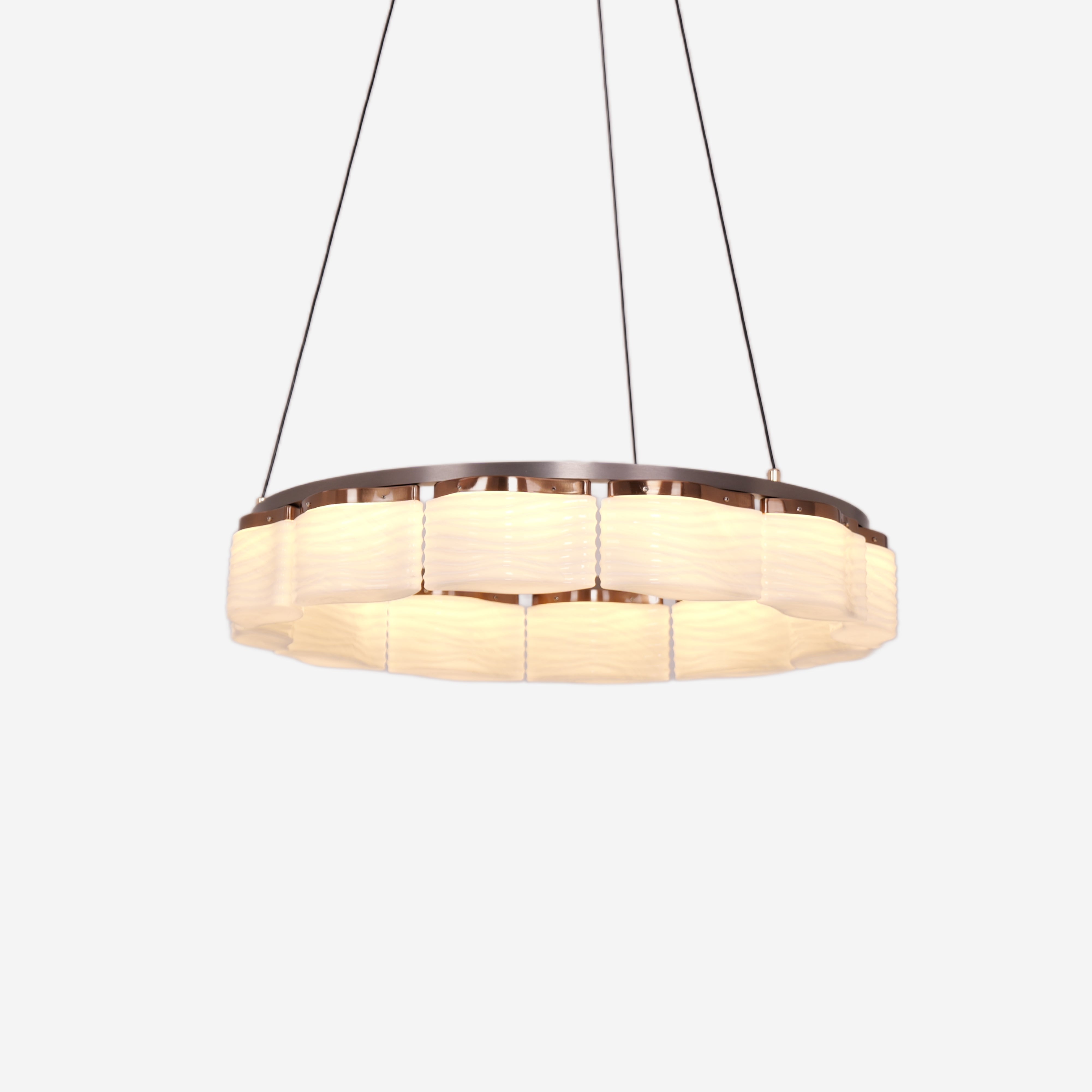 Elegant LED Pendant Light with Onyx Glass Shade