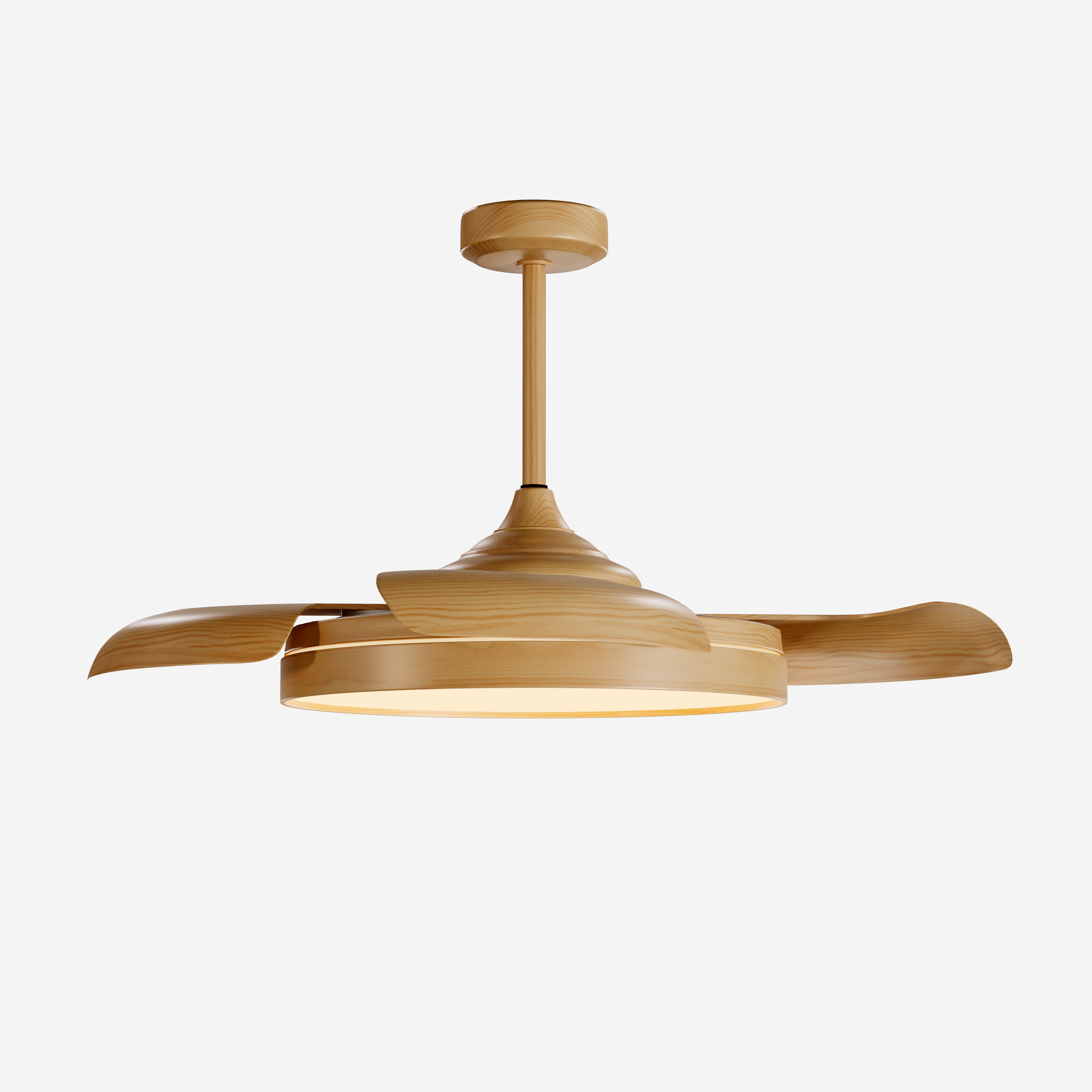 Elegant Contemporary Ceiling Fan Light Featuring Soft LED Illumination