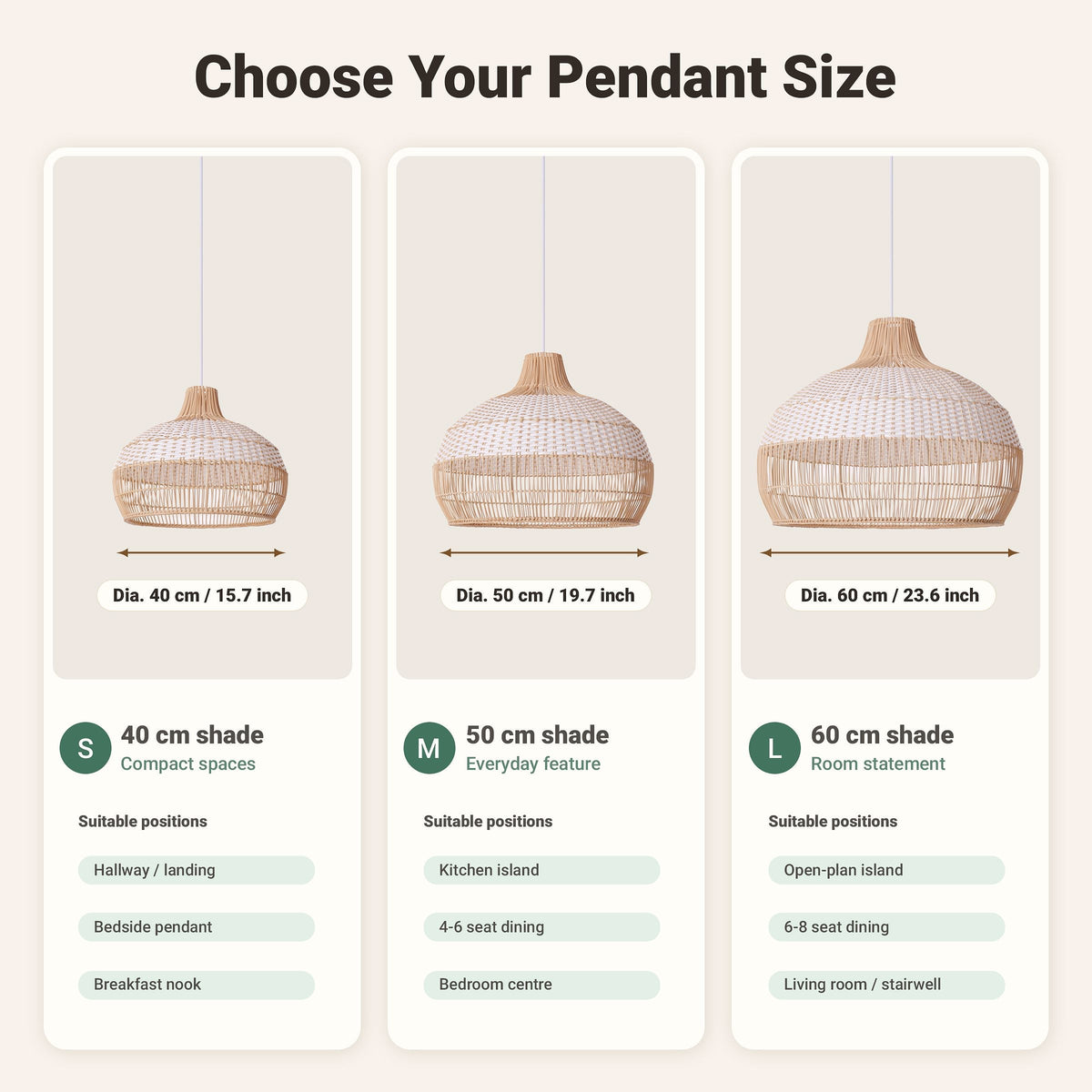 Cella-Lightsin Handwoven Rattan Pendant Light for Kitchen and Boho-Style Interiors Lightsin UK 