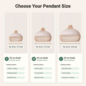 Cella-Lightsin Handwoven Rattan Pendant Light for Kitchen and Boho-Style Interiors Lightsin UK 
