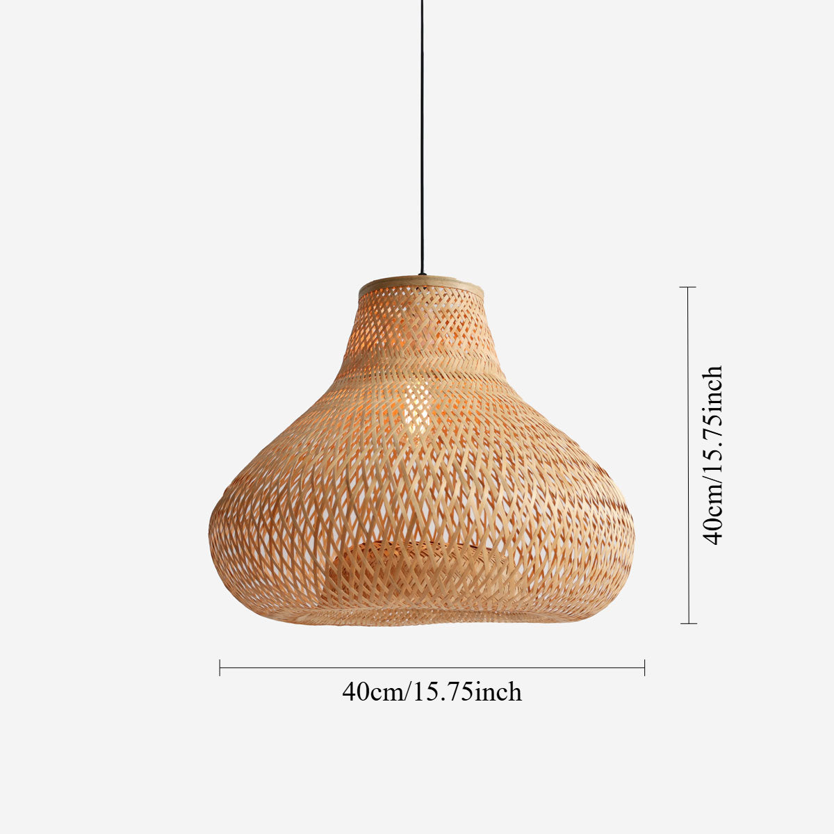 Distinctive Handcrafted Bamboo Gourd Decorative Pendant Light