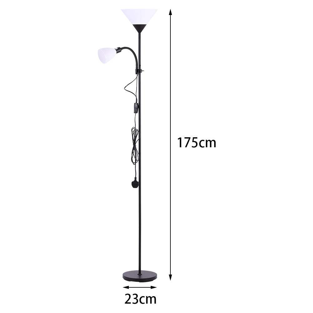 Modern 2-Light Metal Floor Lamp for Living Room