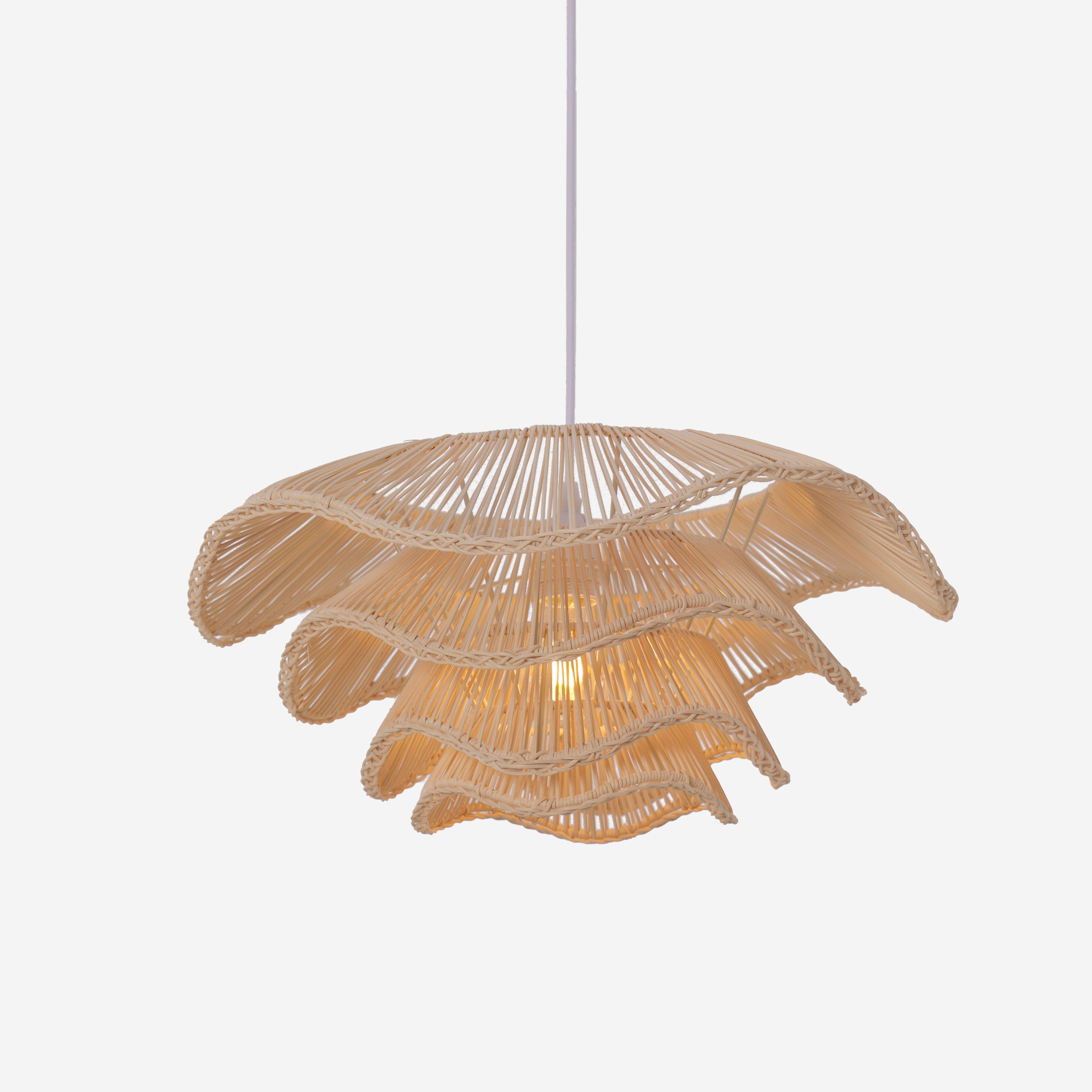 Boho Bamboo Dome Hanging Light