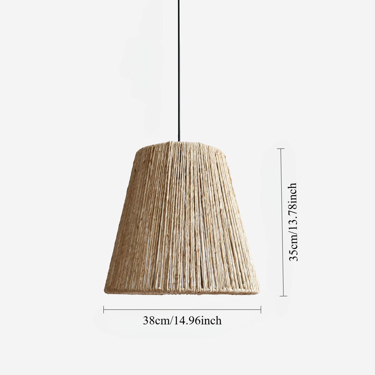 Rustic Hemp Rope Woven Pendant Light for Cozy Interiors