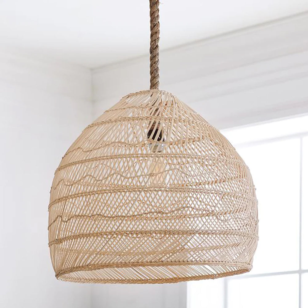 Hand-woven Rattan Pendant Lamp for Dining Room Living Room