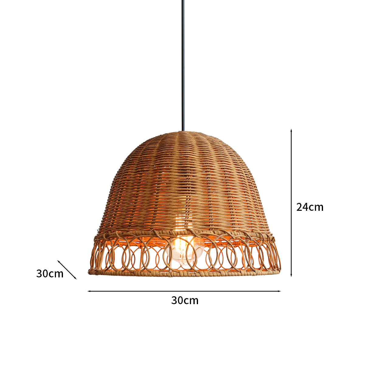 Handwoven Rattan Pendant Light for Cozy Living Spaces