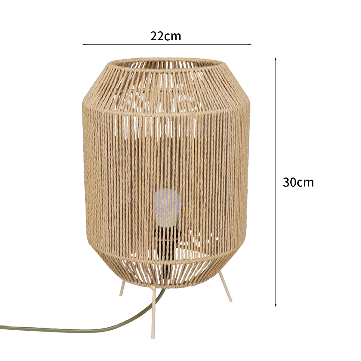 Handcrafted Paper Rope Table Lamp Perfect for Living Rooms