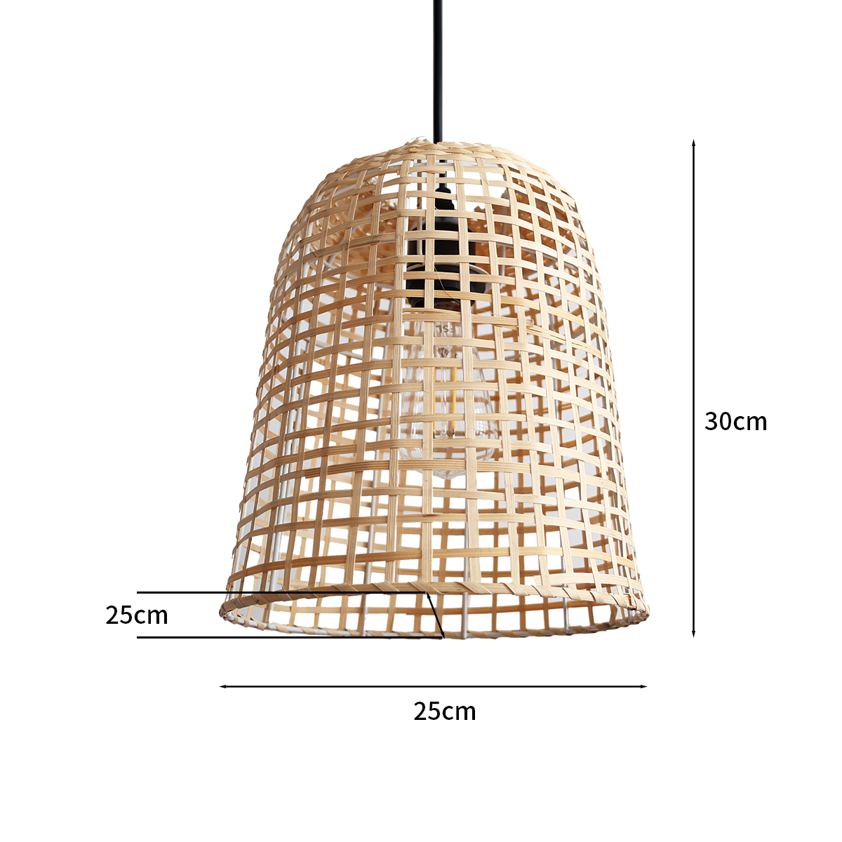 Eco-Friendly Natural Woven Bamboo Pendant Light for Cozy Ambiance